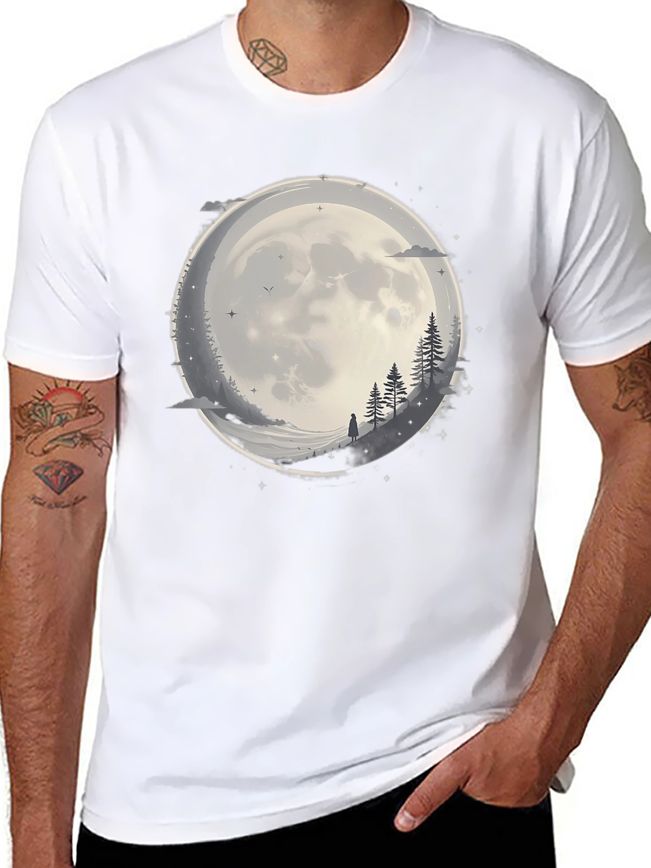 Moonlight Silhouette Graphic Tee