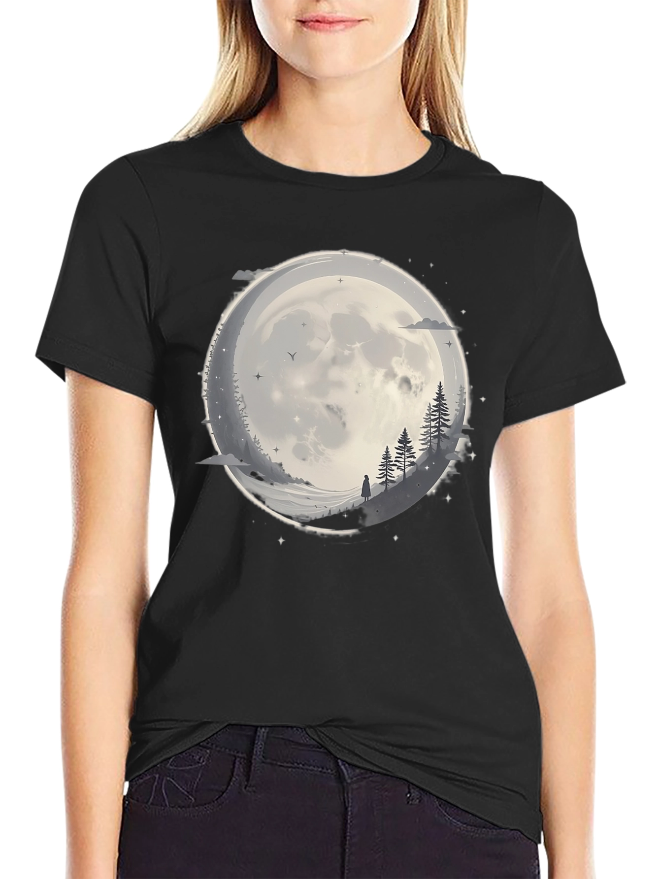 Moonlight Silhouette Graphic Tee