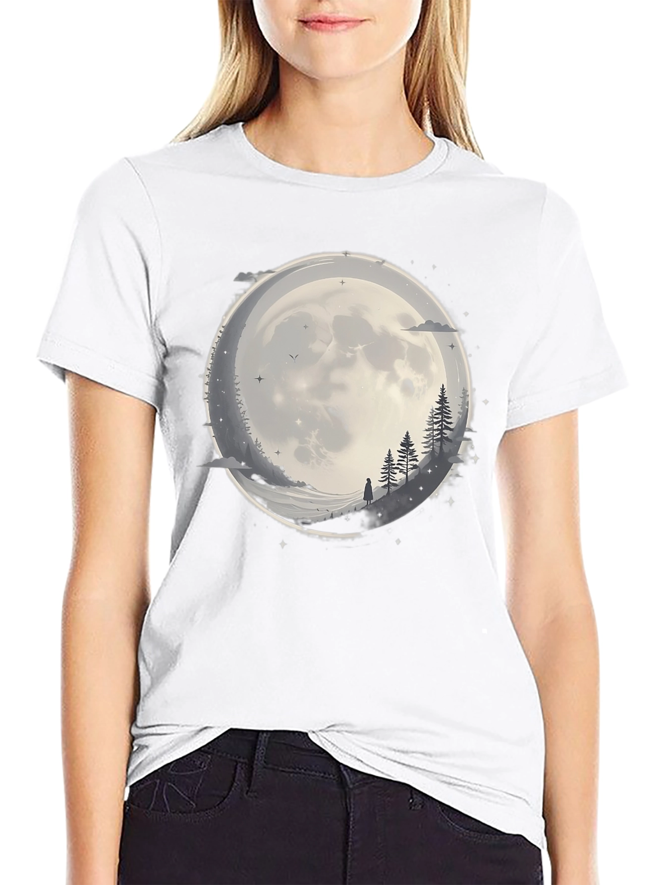Moonlight Silhouette Graphic Tee