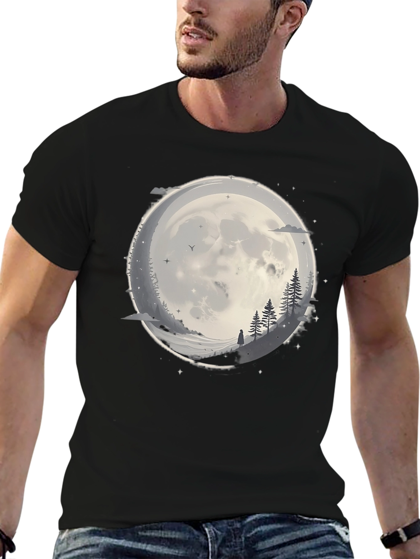 Moonlight Silhouette Graphic Tee