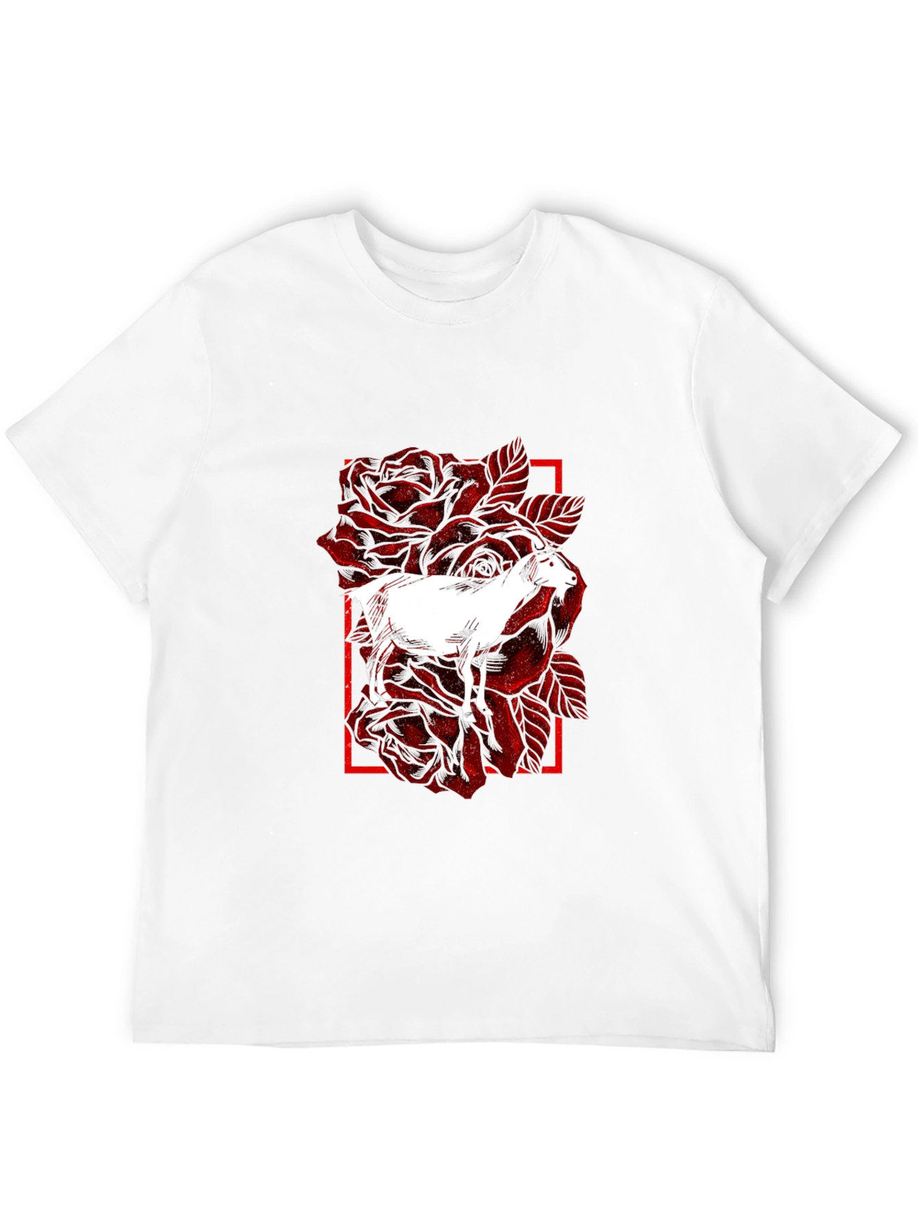 Goat & Roses Graphic Black T-Shirt