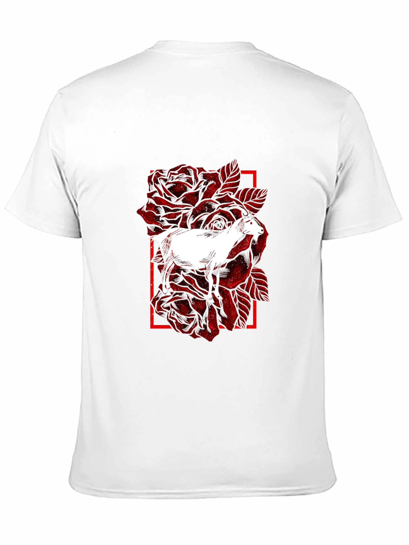 Goat & Roses Graphic Black T-Shirt