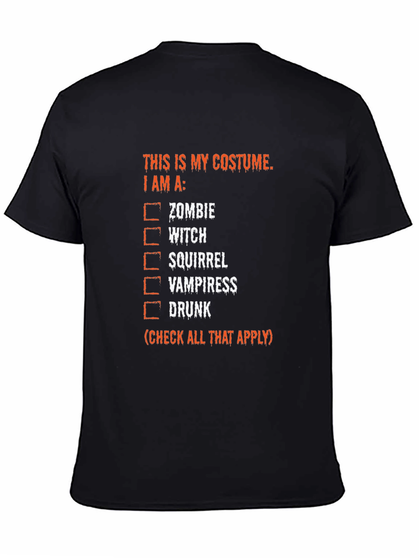 Funny Halloween Costume Checklist Mens T-Shirt