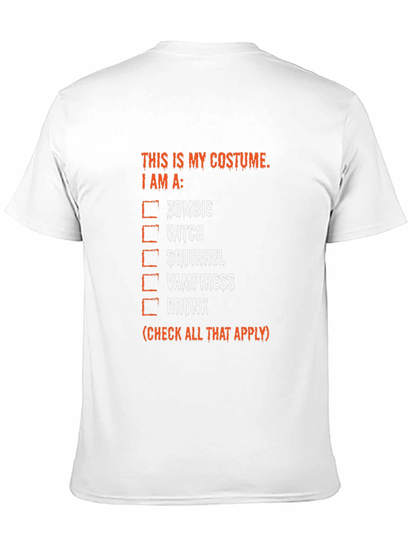 Funny Halloween Costume Checklist Mens T-Shirt