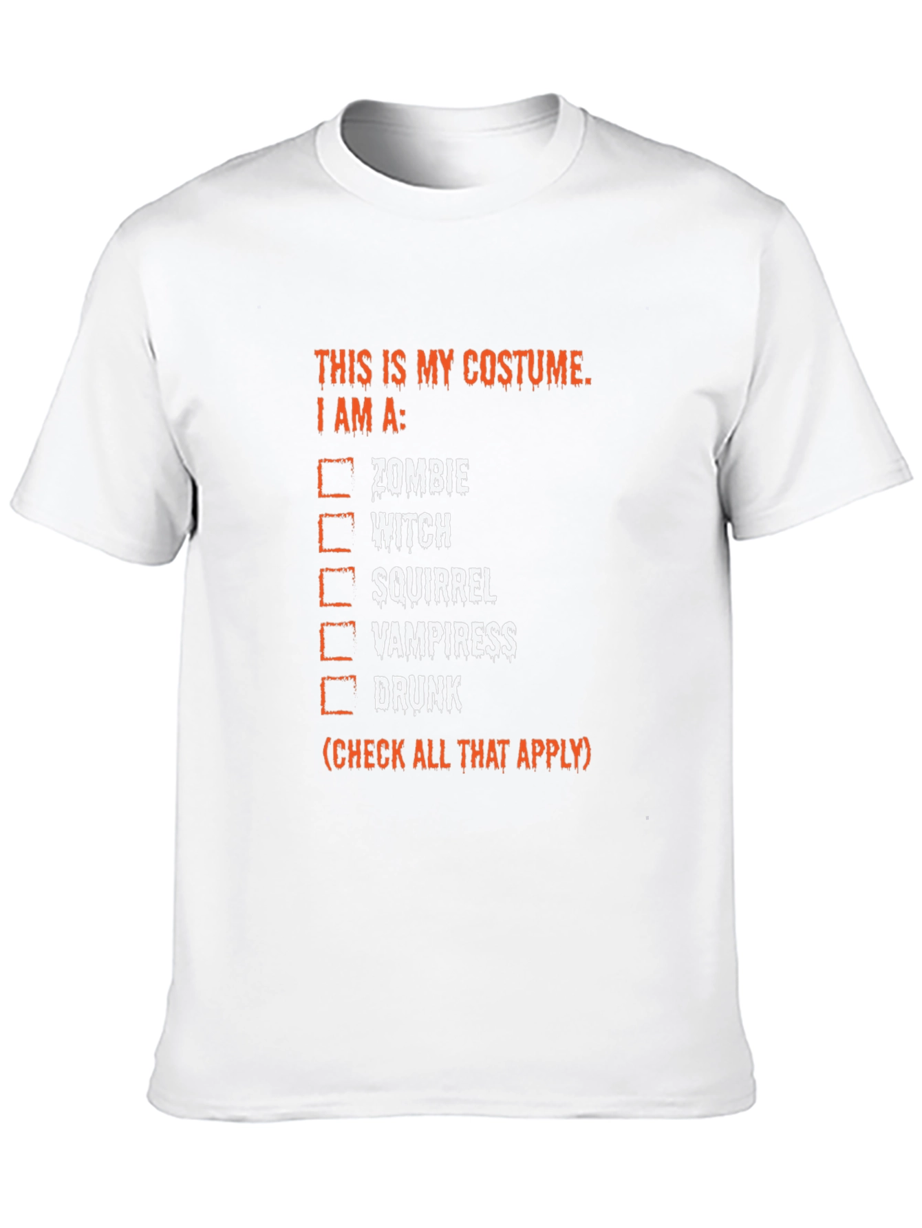 Funny Halloween Costume Checklist Mens T-Shirt