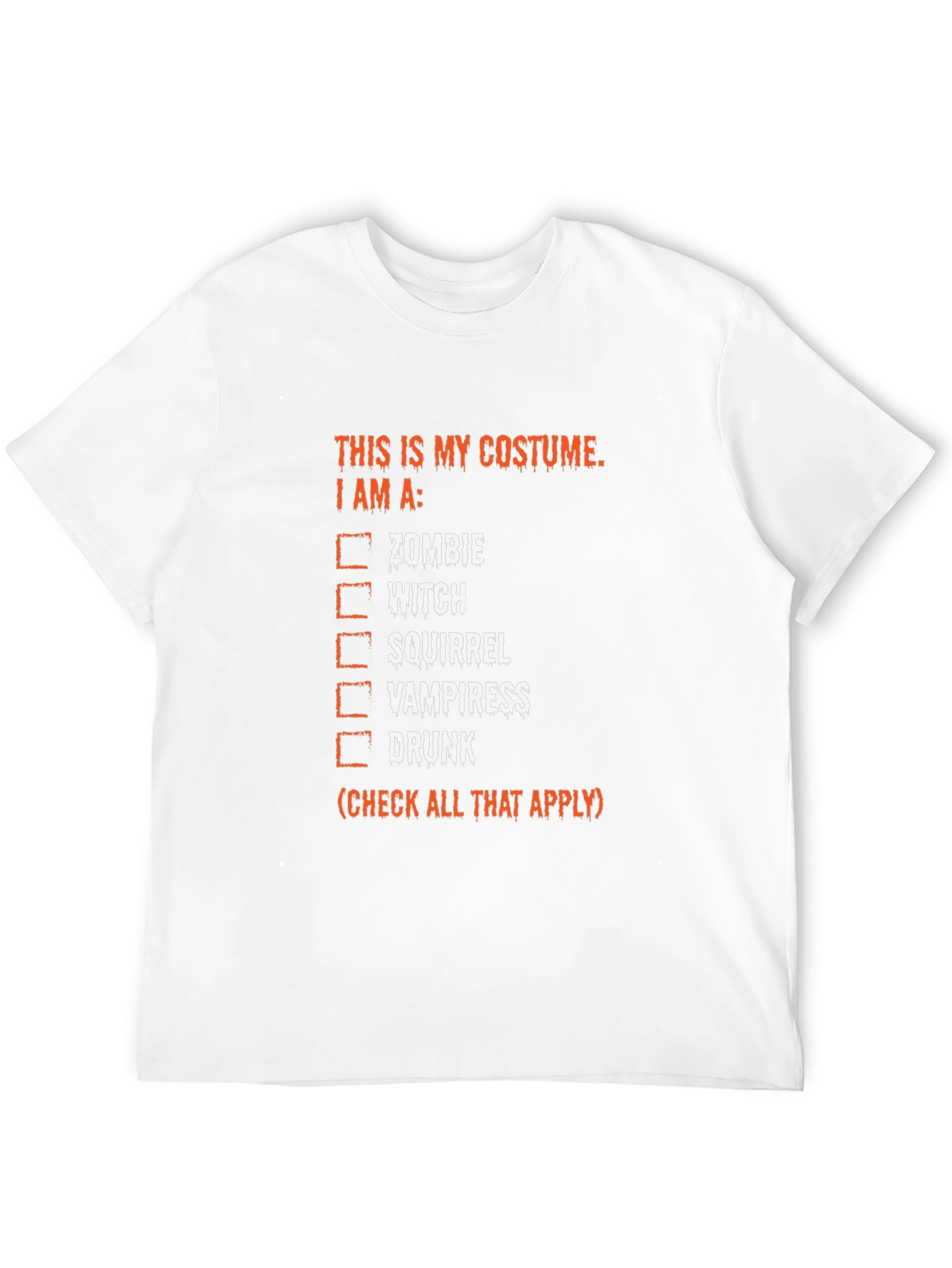 Funny Halloween Costume Checklist Mens T-Shirt