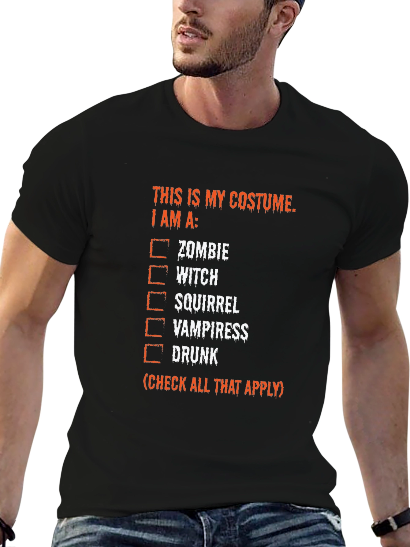 Funny Halloween Costume Checklist Mens T-Shirt