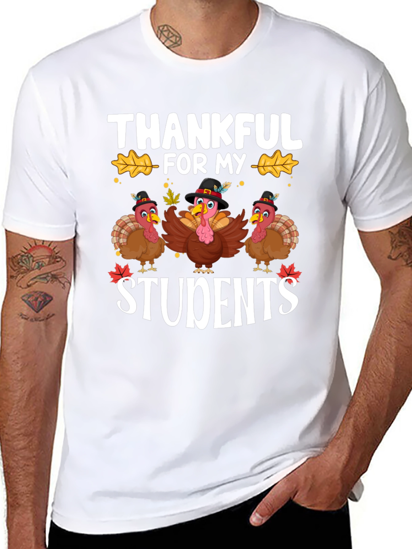 Thankful For My Students Thanksgiving T-Shirt