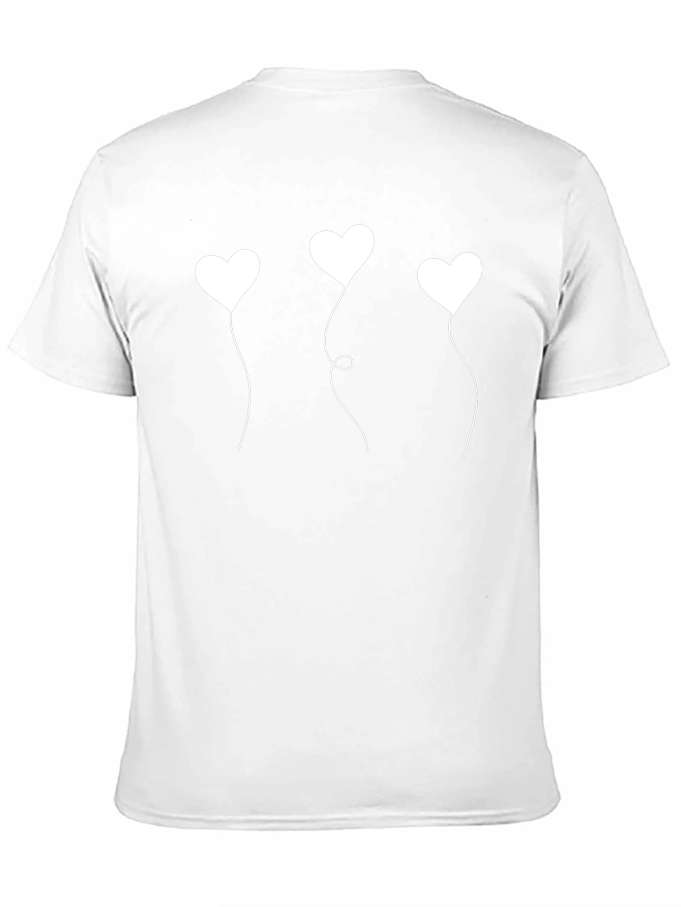 Heart Balloons Graphic Black T-Shirt