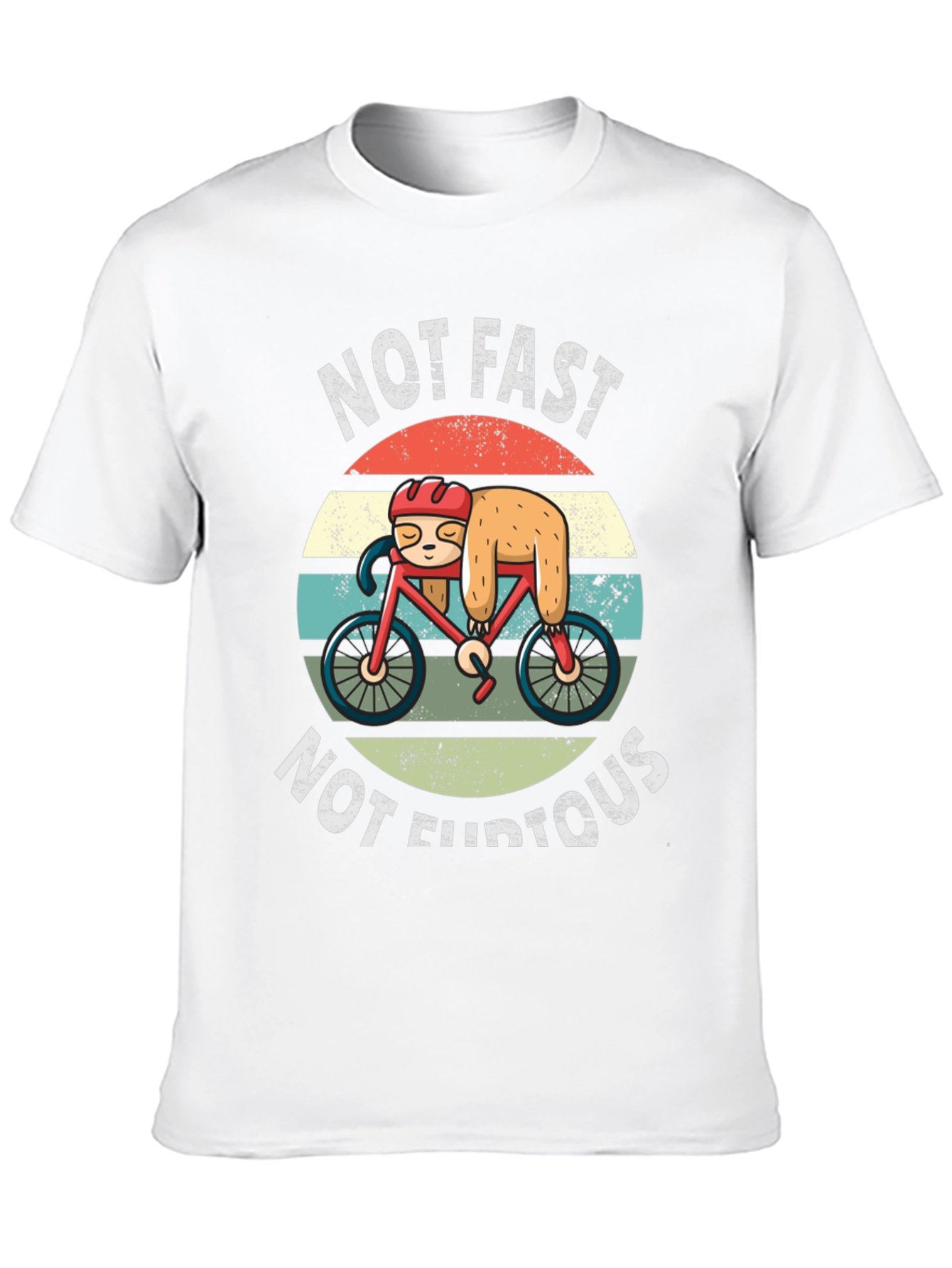 Not Fast Not Furious Sloth Biker T-Shirt