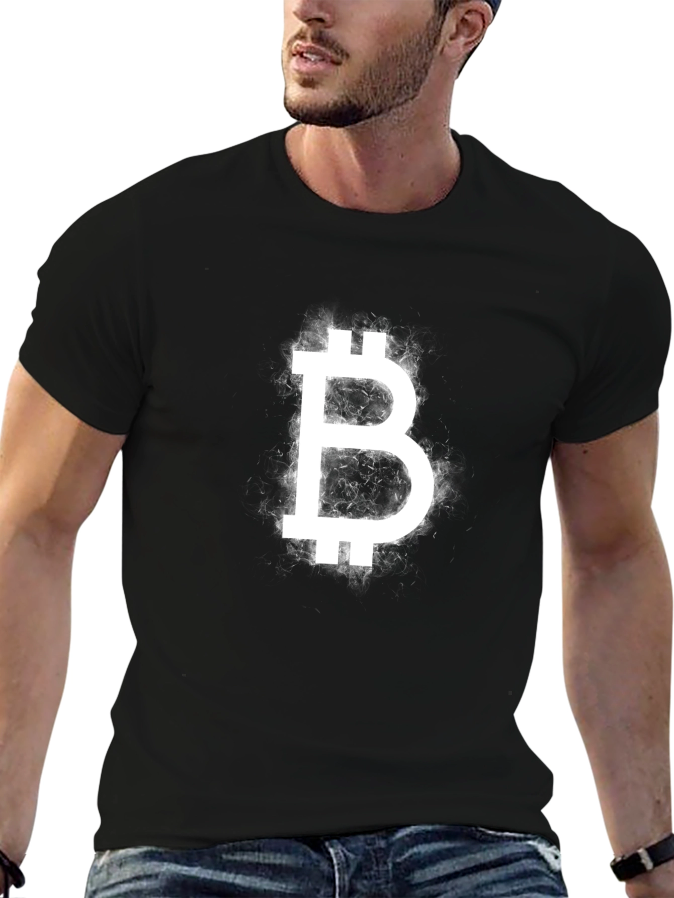Bitcoin B Logo Graphic Black T-Shirt
