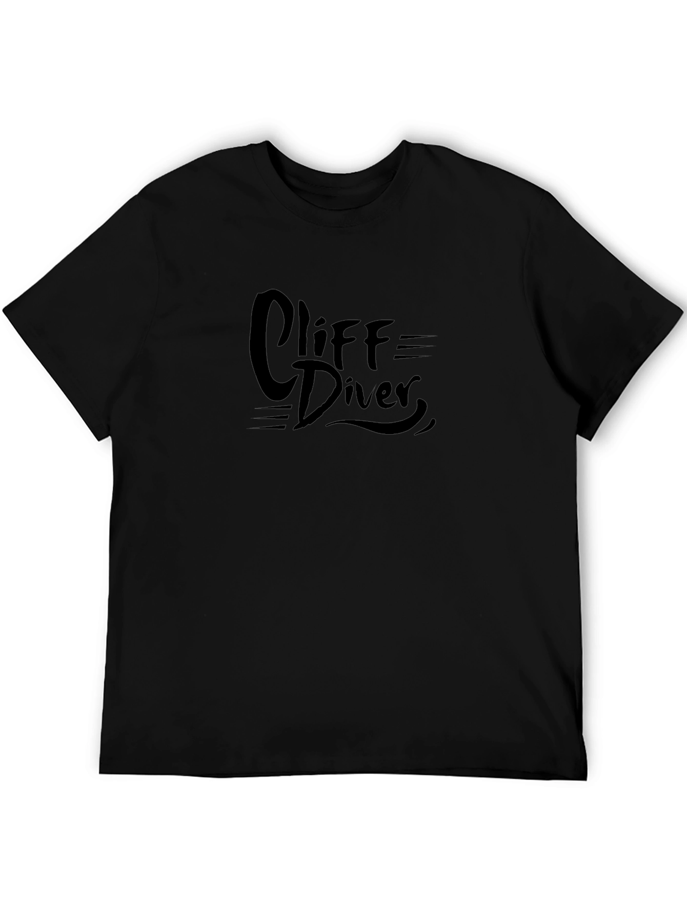 Cliff Diver Graphic Black Tee