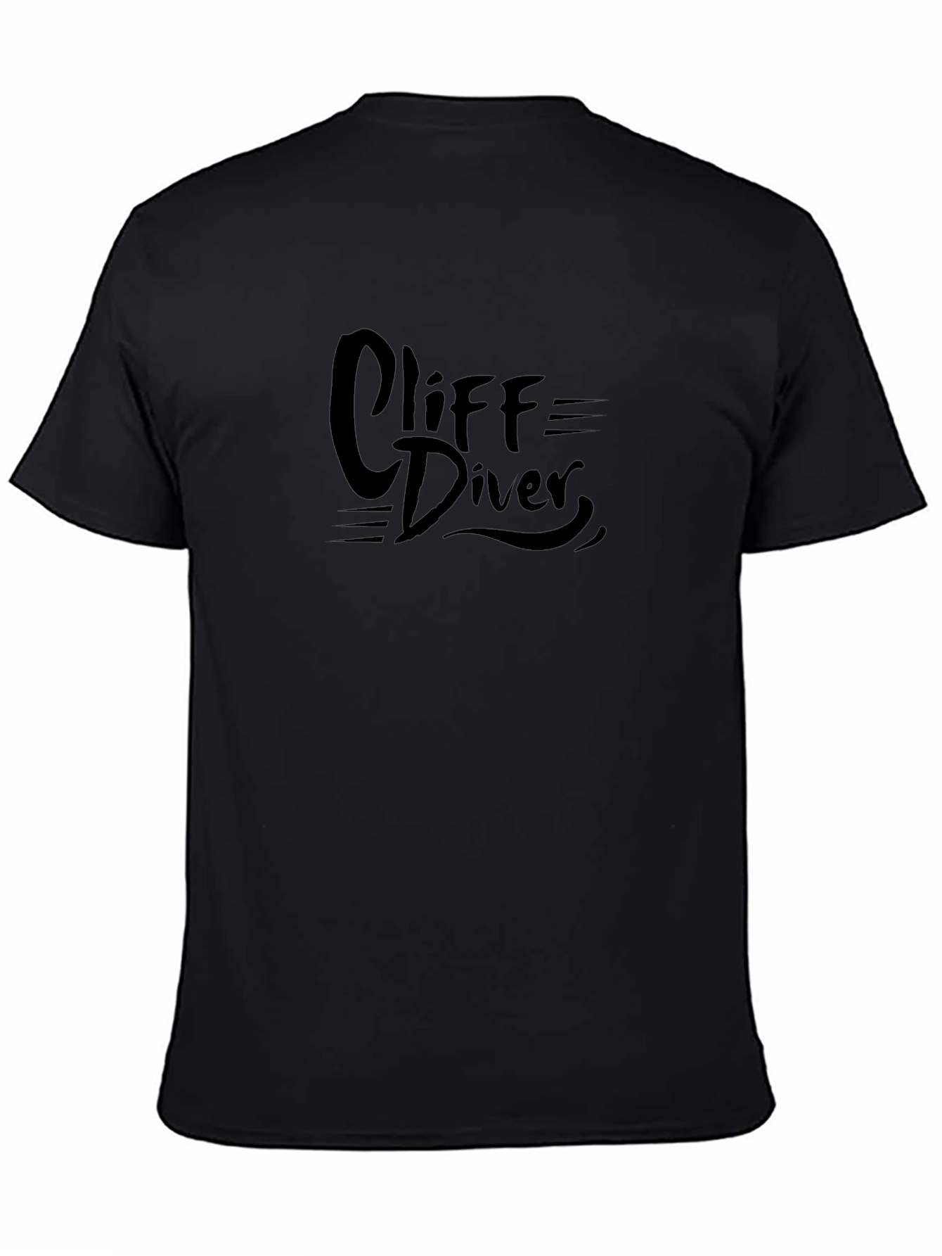 Cliff Diver Graphic Black Tee