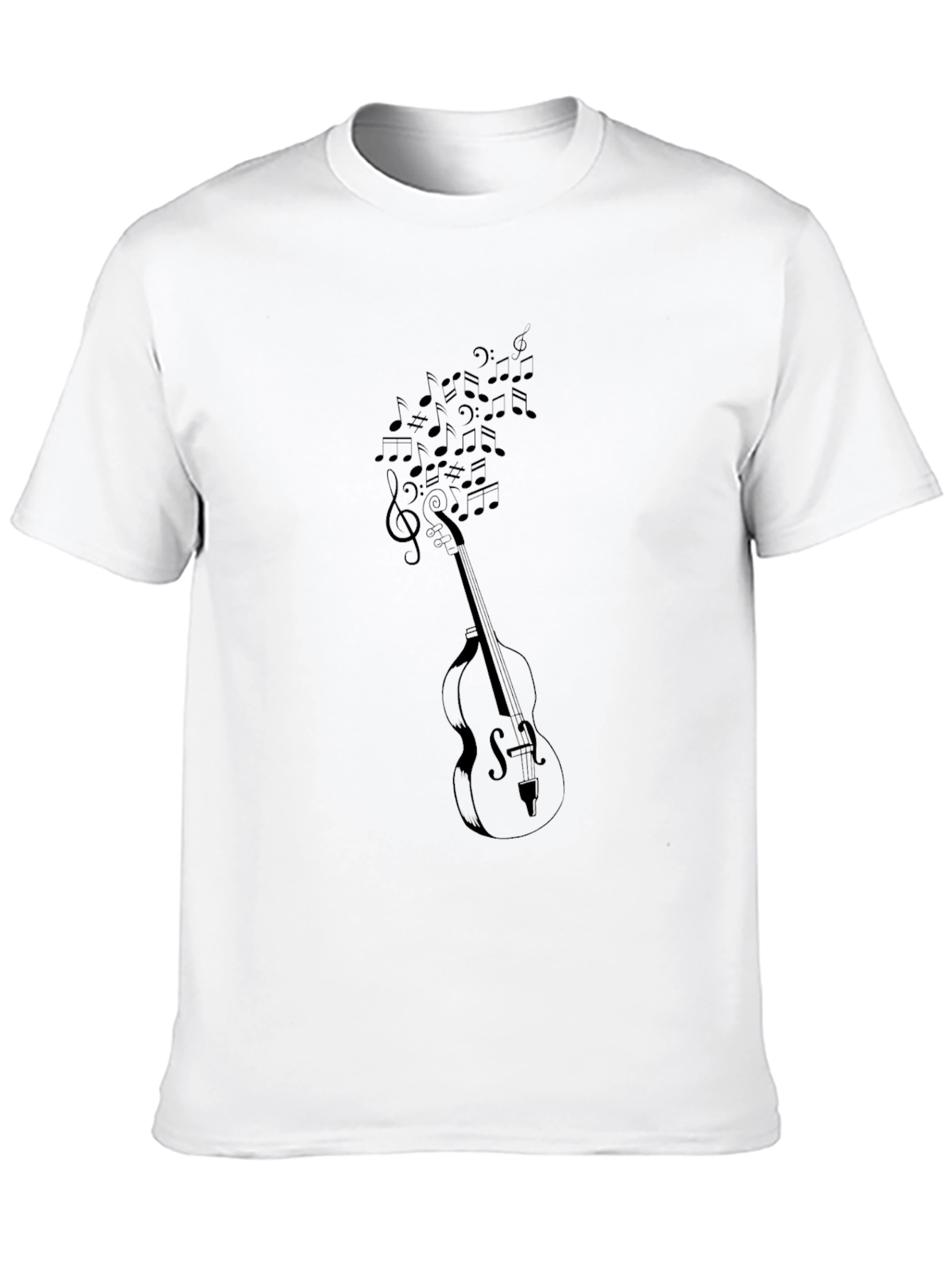 Musical Notes Bass T-Shirt - Black