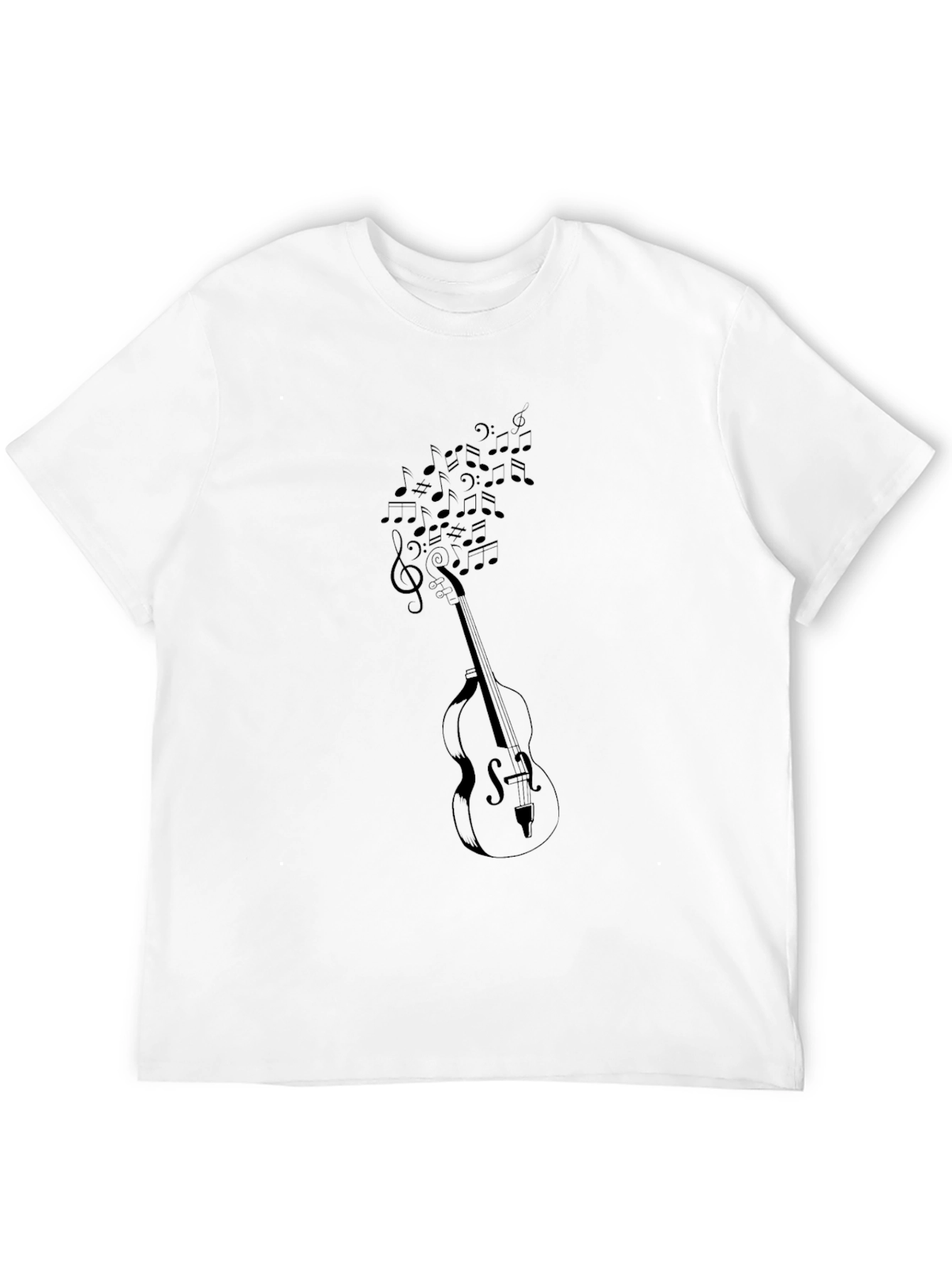 Musical Notes Bass T-Shirt - Black