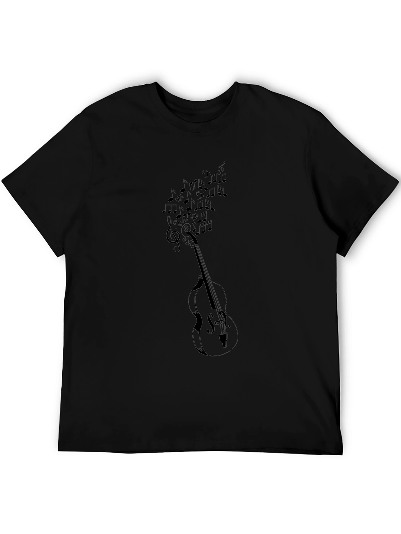 Musical Notes Bass T-Shirt - Black