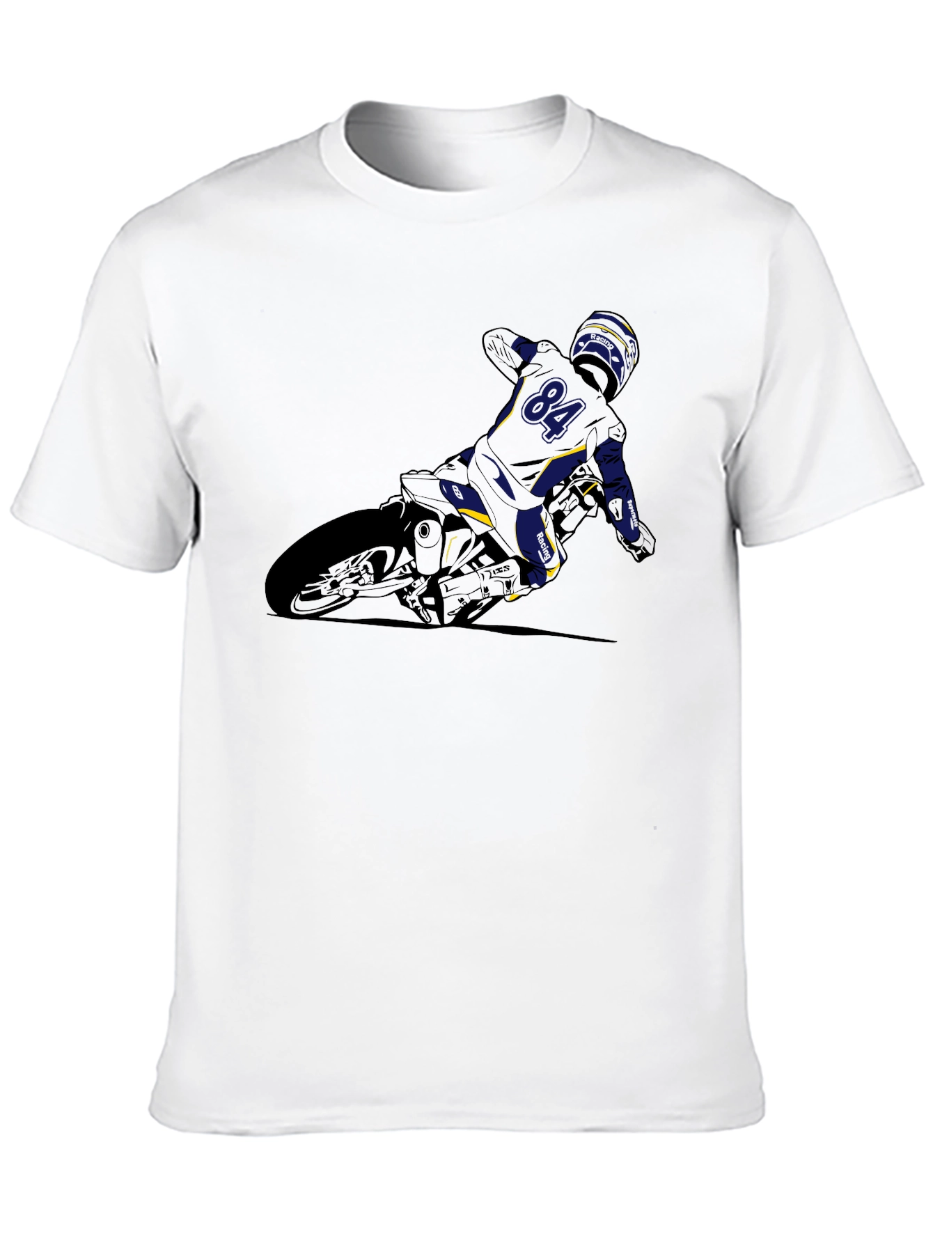 Motorcycle Rider Graphic Tee - Black