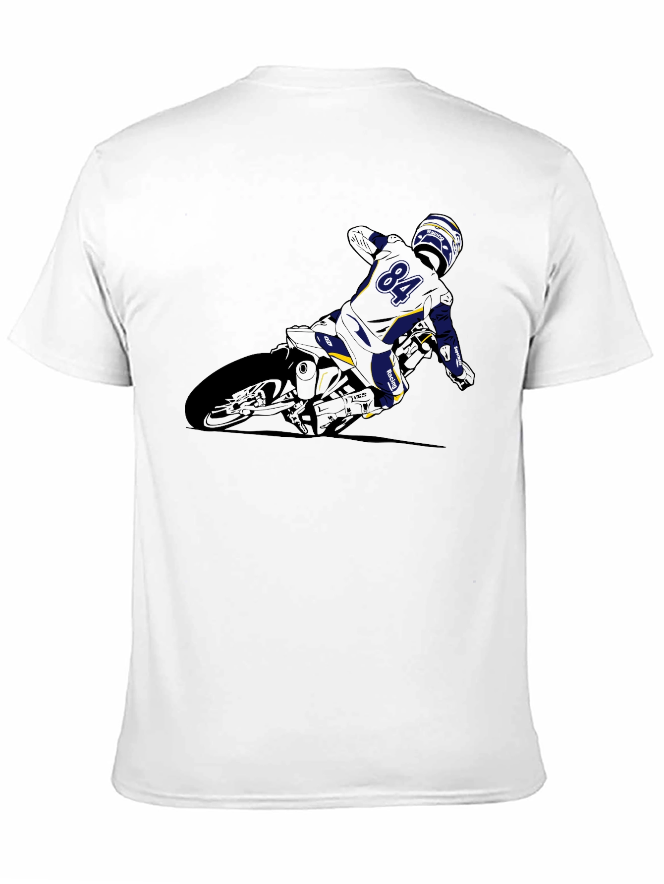 Motorcycle Rider Graphic Tee - Black