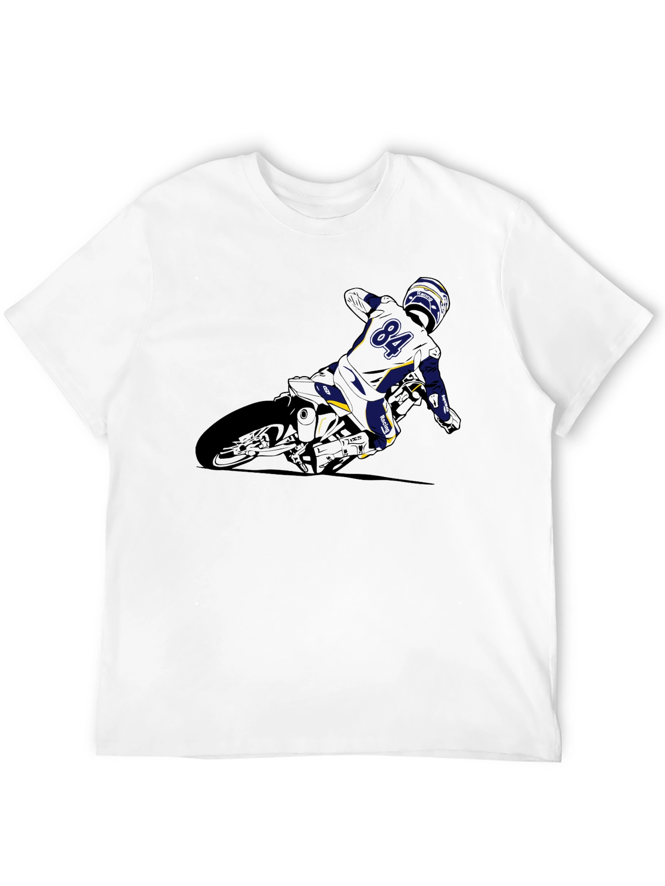 Motorcycle Rider Graphic Tee - Black
