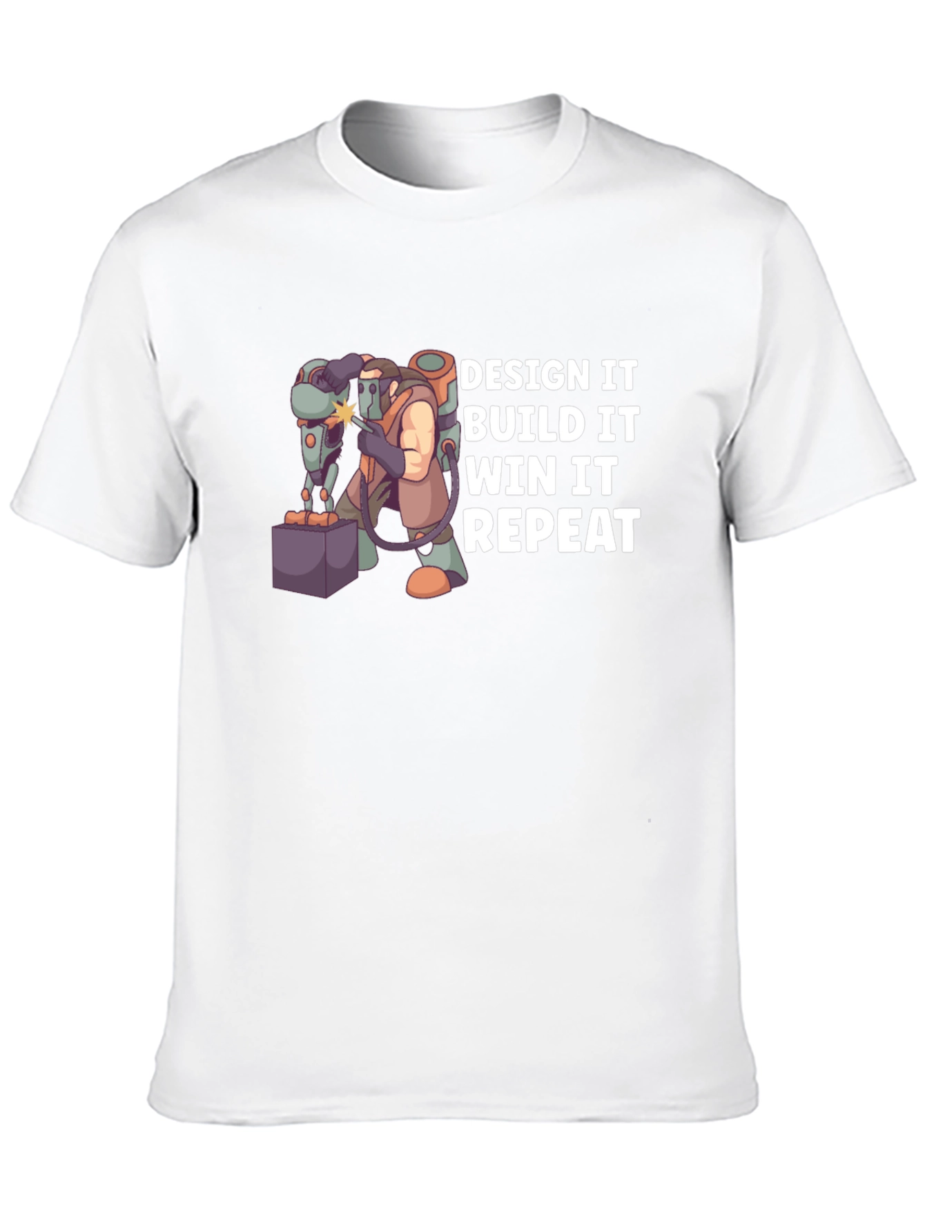 Design Build Win Repeat Black T-Shirt
