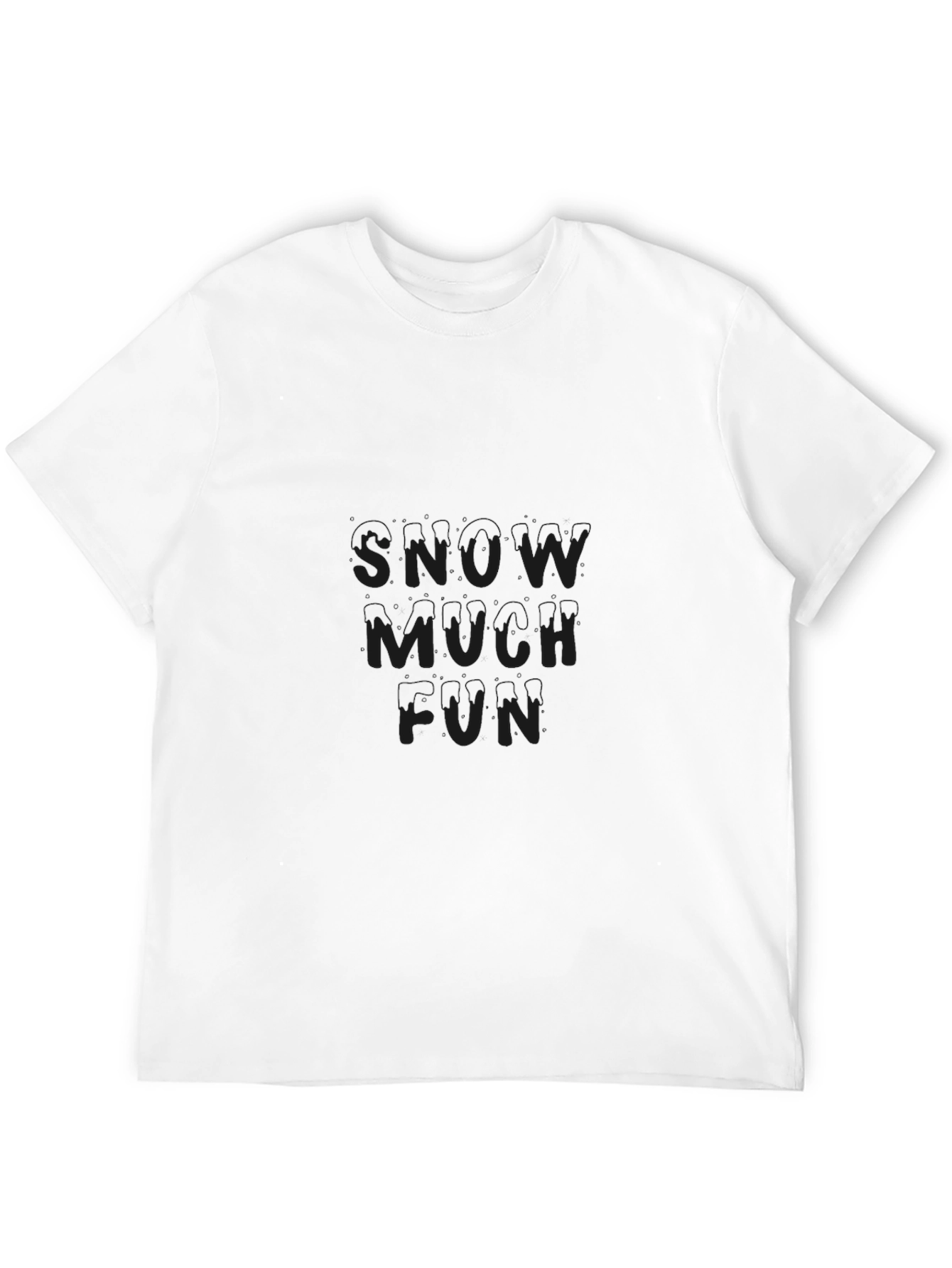 Snow Much Fun Black Graphic Tee