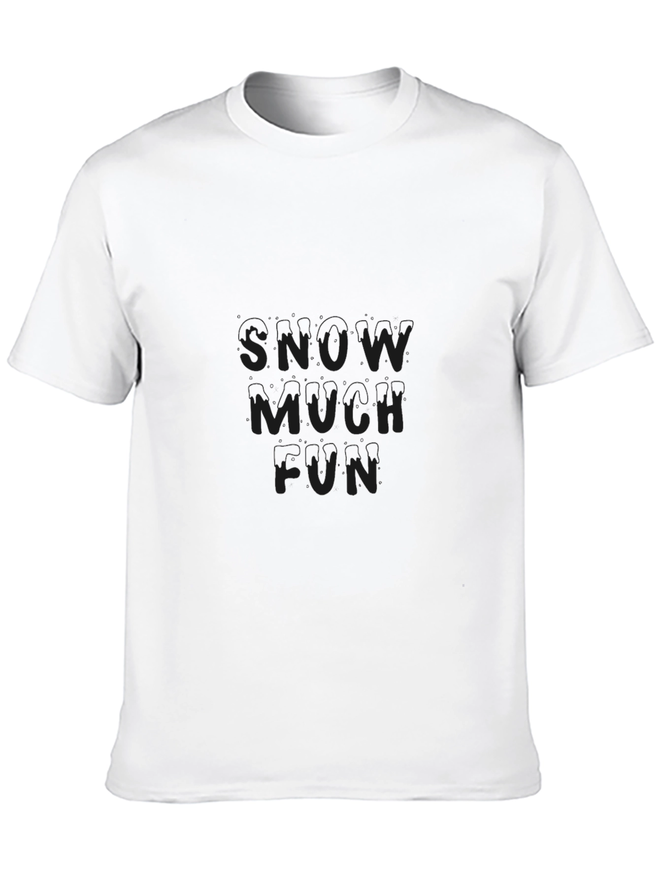Snow Much Fun Black Graphic Tee