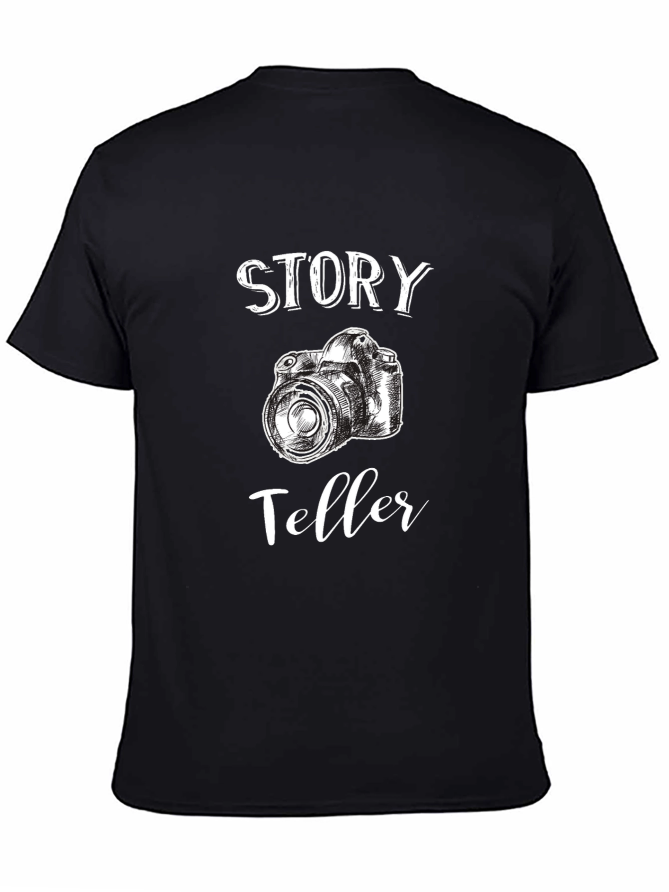 Story Teller Camera Graphic Black T-Shirt