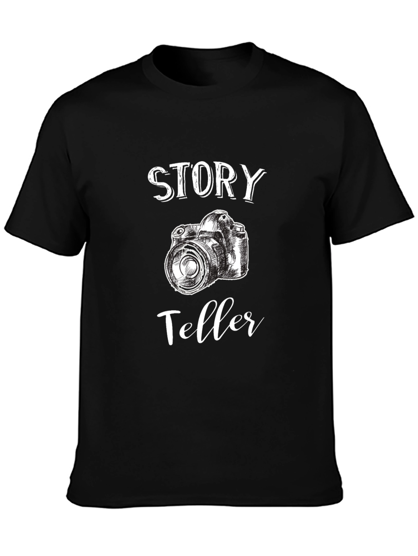 Story Teller Camera Graphic Black T-Shirt