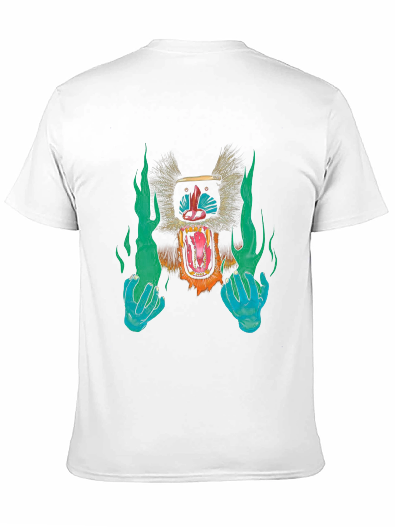 Monkey Face Graphic Black T-Shirt
