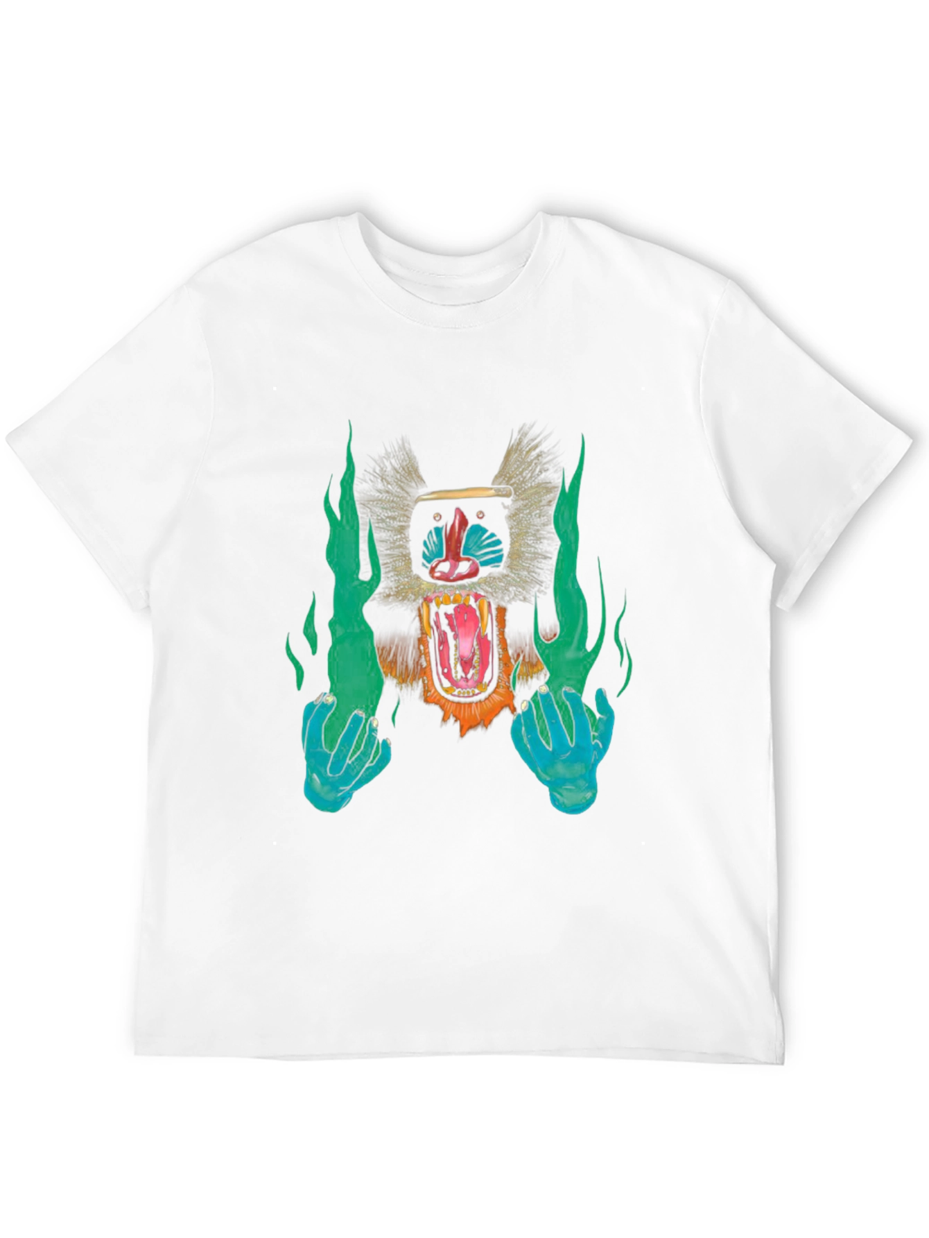 Monkey Face Graphic Black T-Shirt