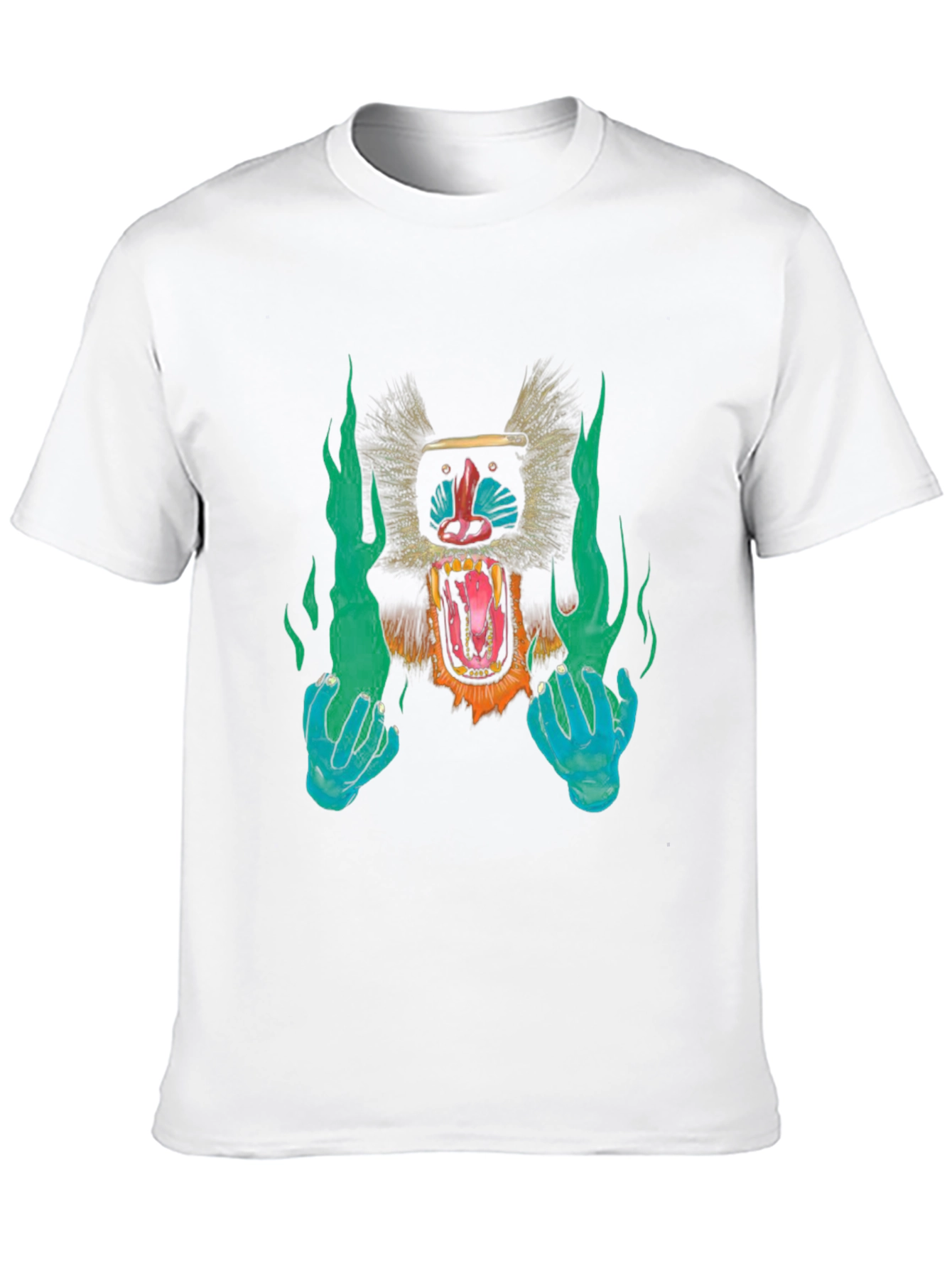 Monkey Face Graphic Black T-Shirt