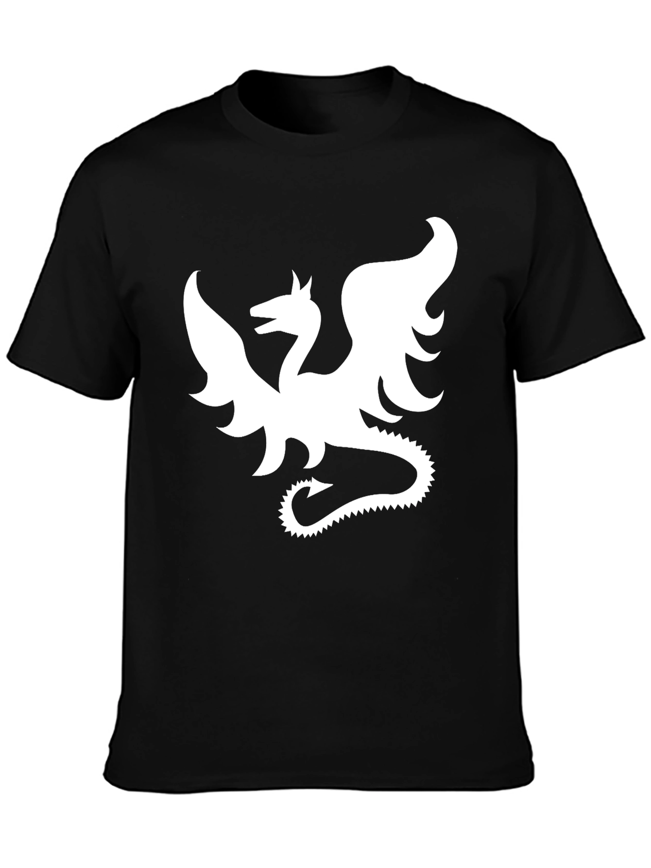 Dragon Graphic Black T-Shirt - Fantasy Style