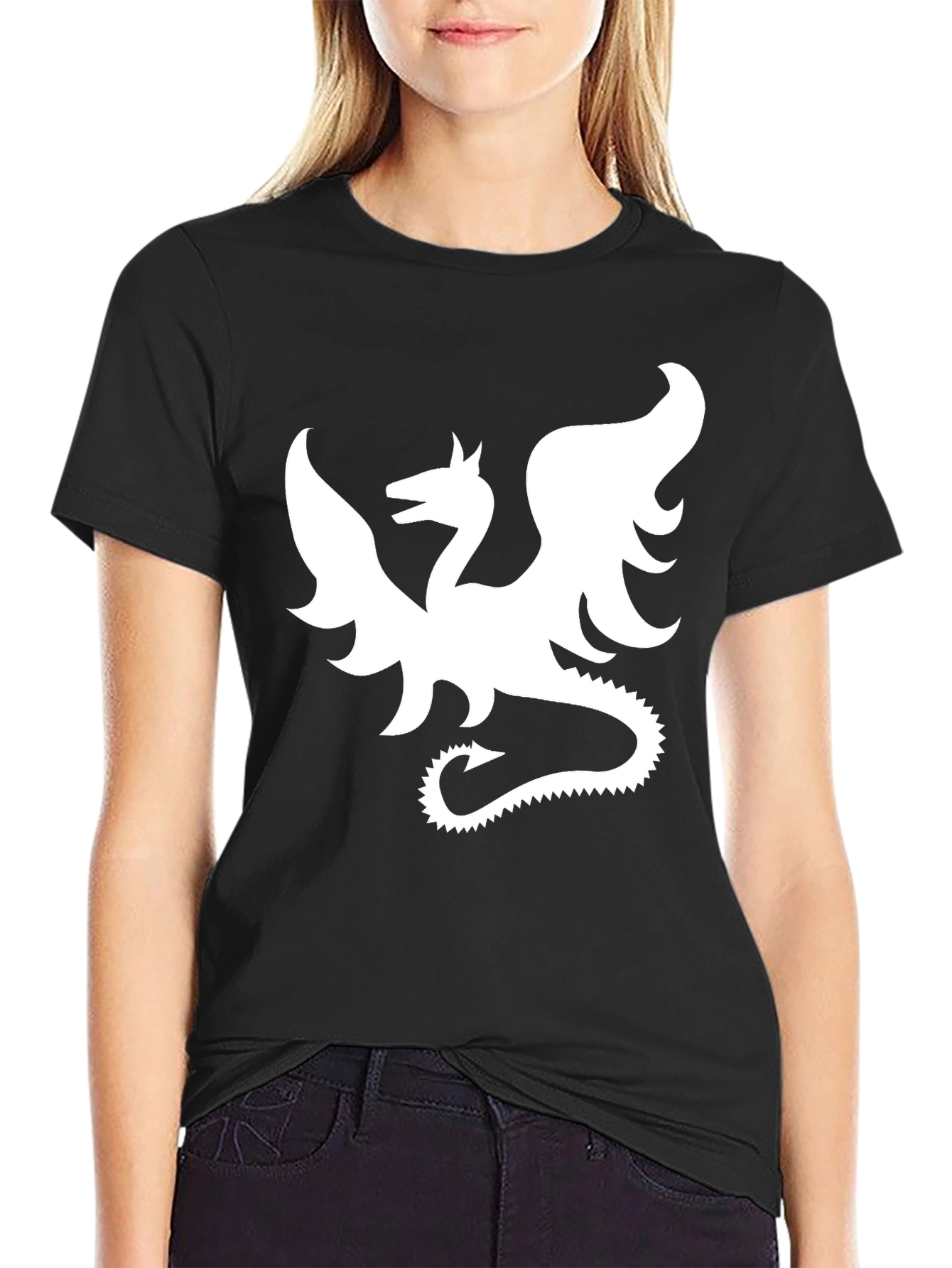 Dragon Graphic Black T-Shirt - Fantasy Style