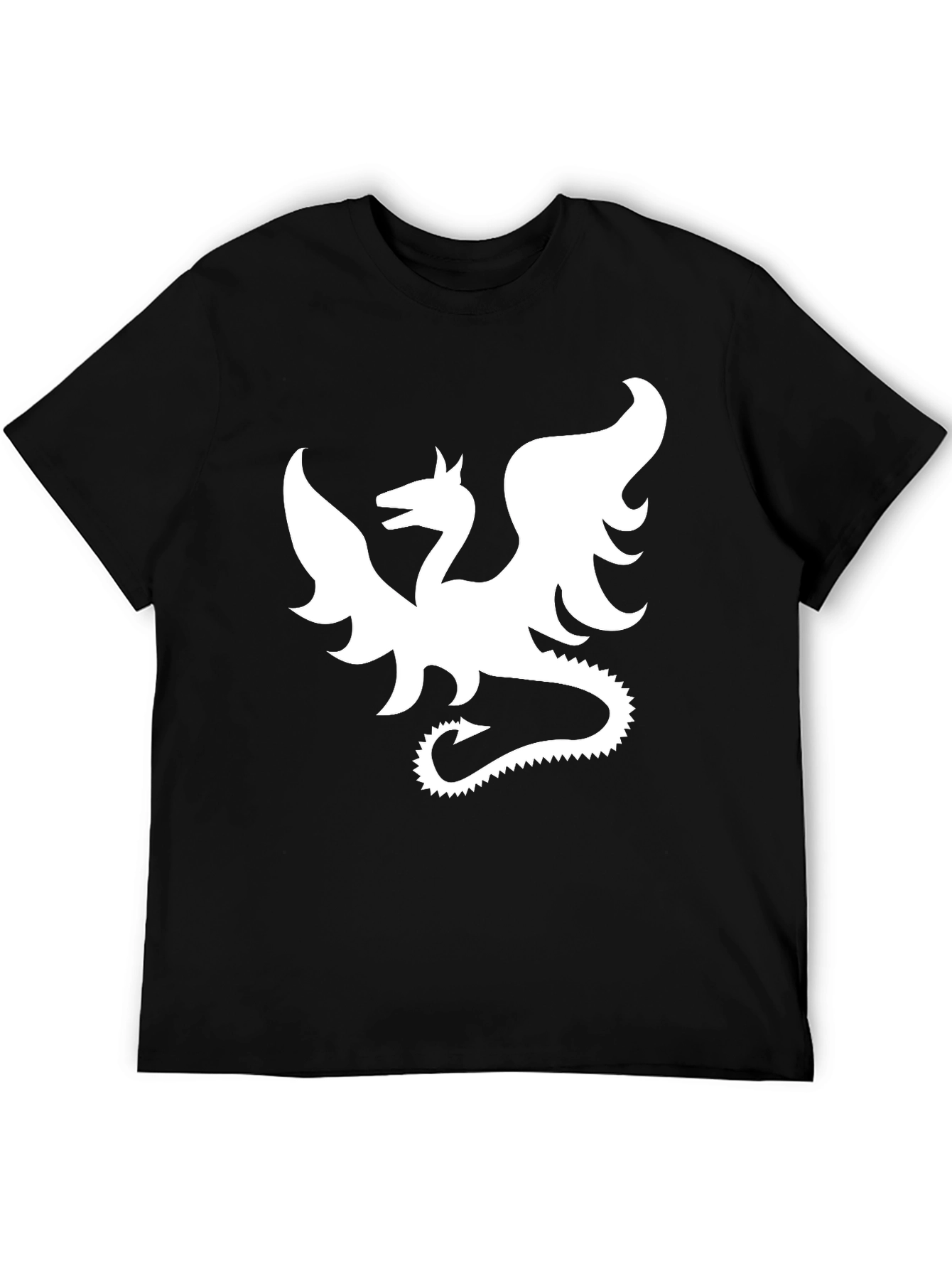 Dragon Graphic Black T-Shirt - Fantasy Style