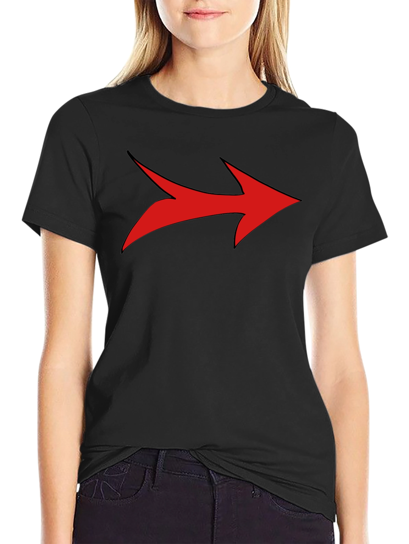 Bold Arrow Graphic Tee - Black