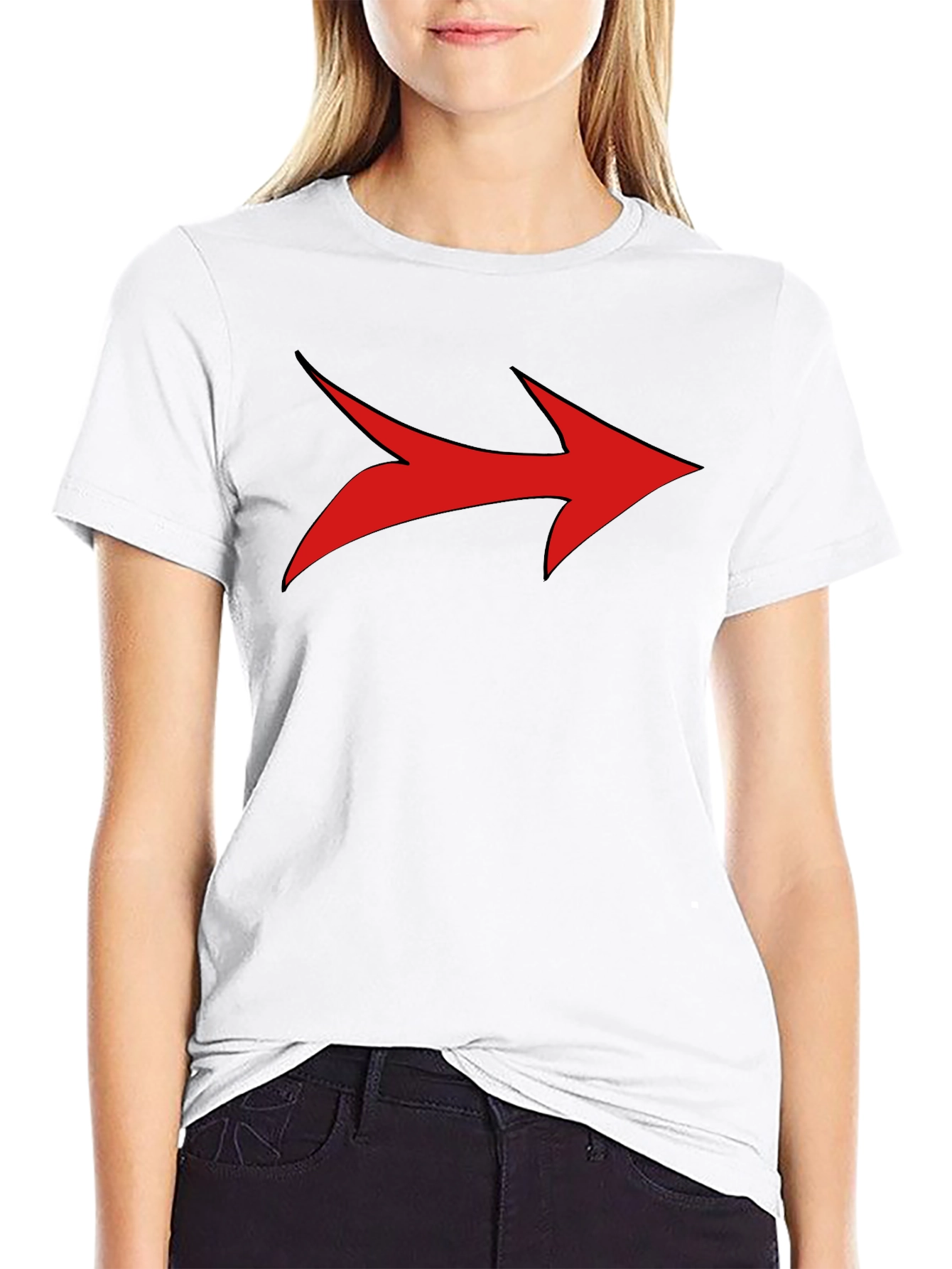 Bold Arrow Graphic Tee - Black