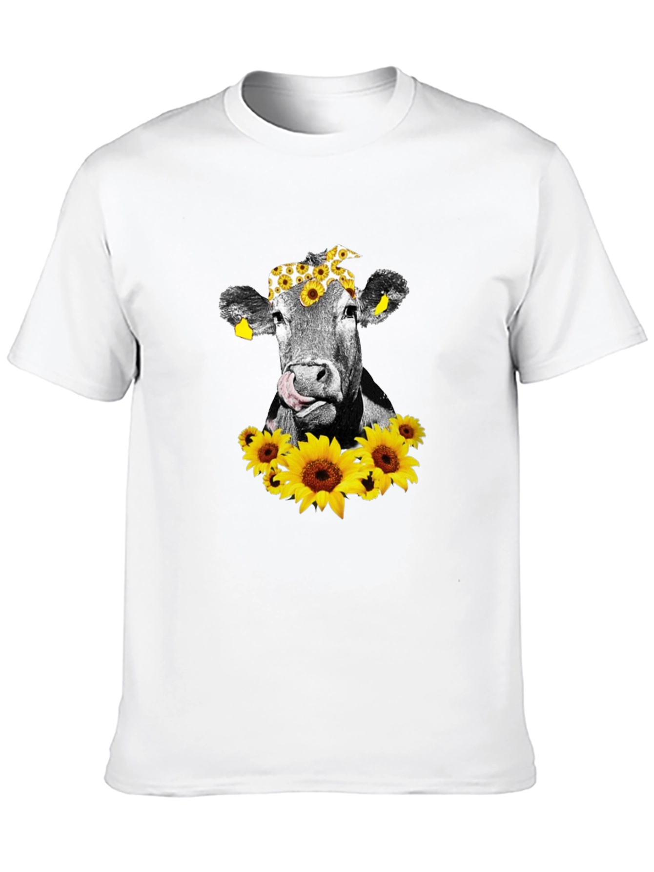 Cow with Sunflowers T-Shirt