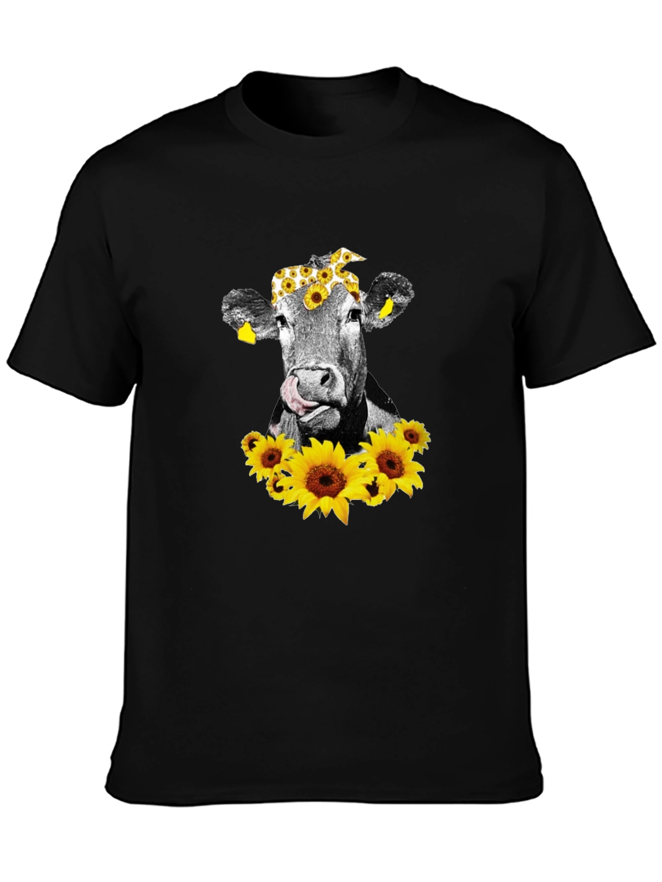 Cow with Sunflowers T-Shirt