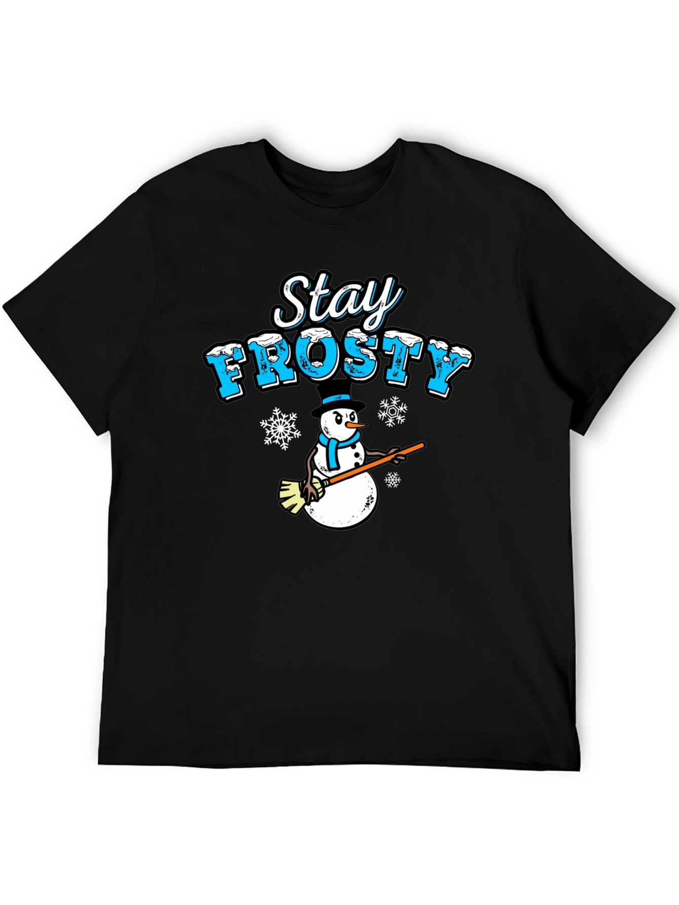 Stay Frosty Snowman T-Shirt - Holiday Winter Apparel