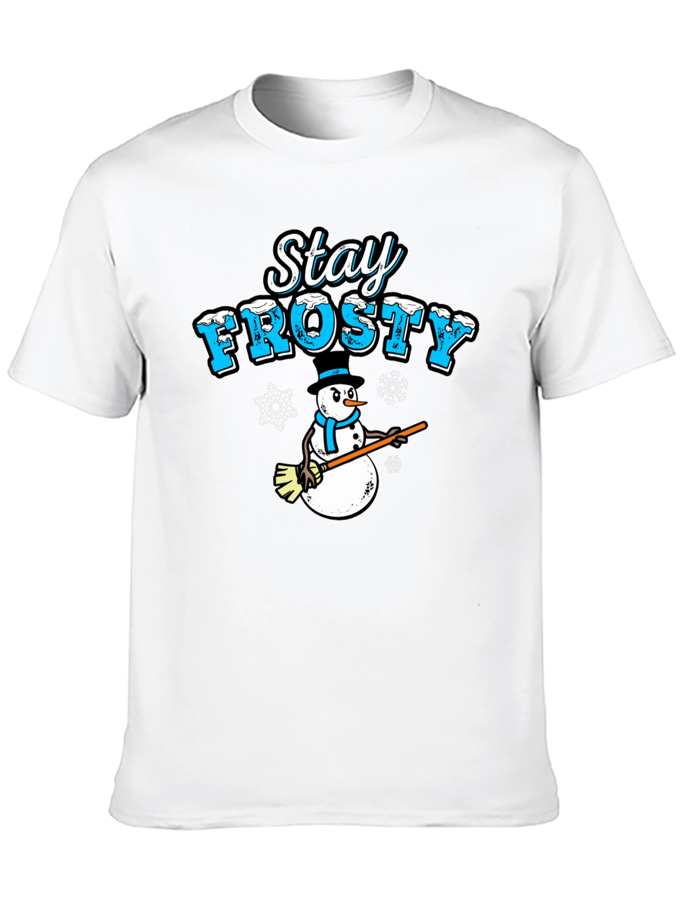 Stay Frosty Snowman T-Shirt - Holiday Winter Apparel