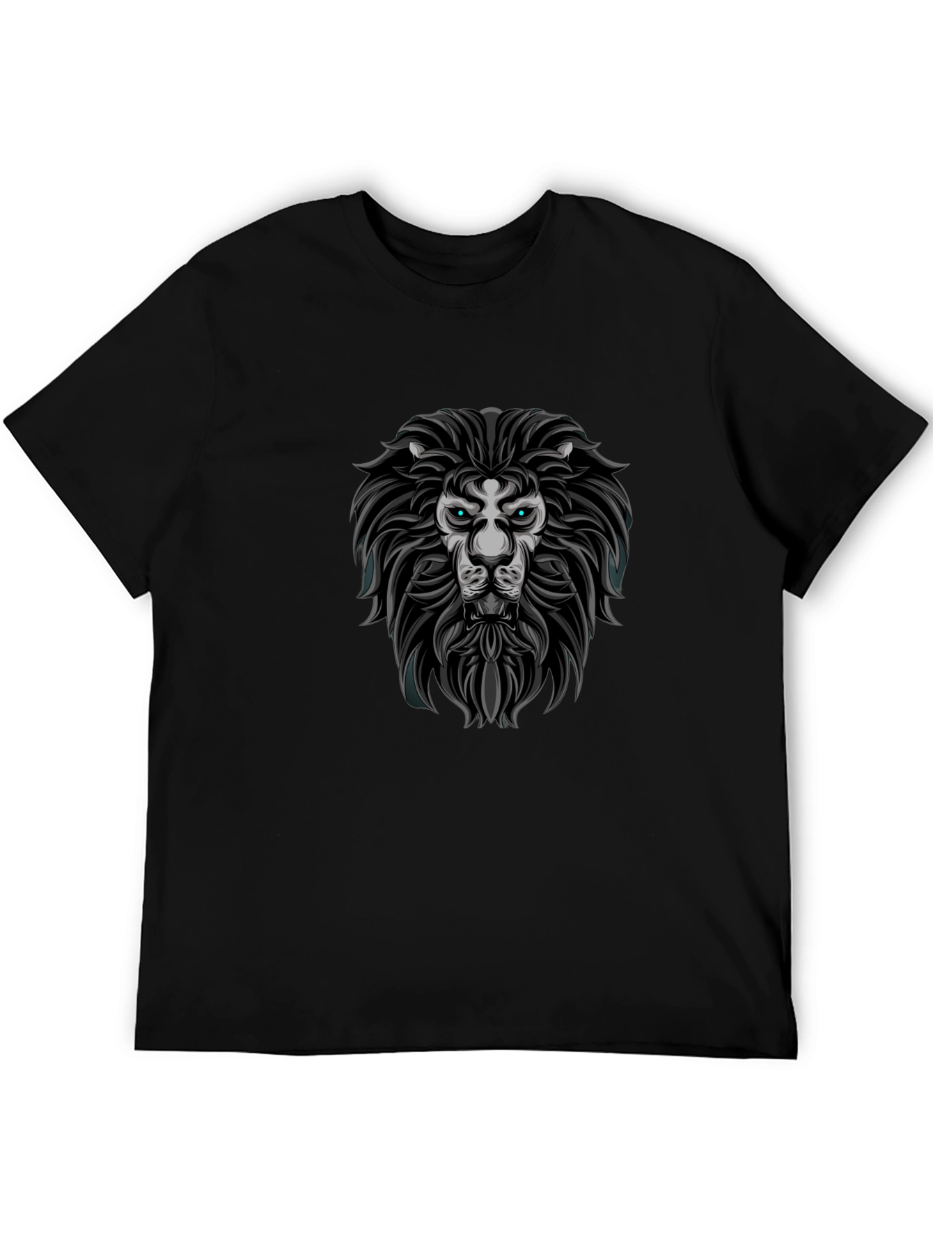 Lion Graphic Print Crew Neck T-Shirt