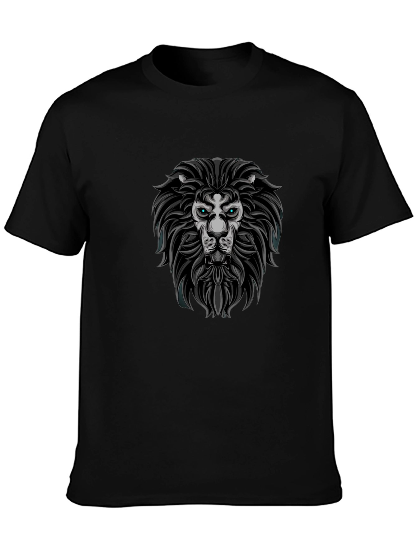 Lion Graphic Print Crew Neck T-Shirt
