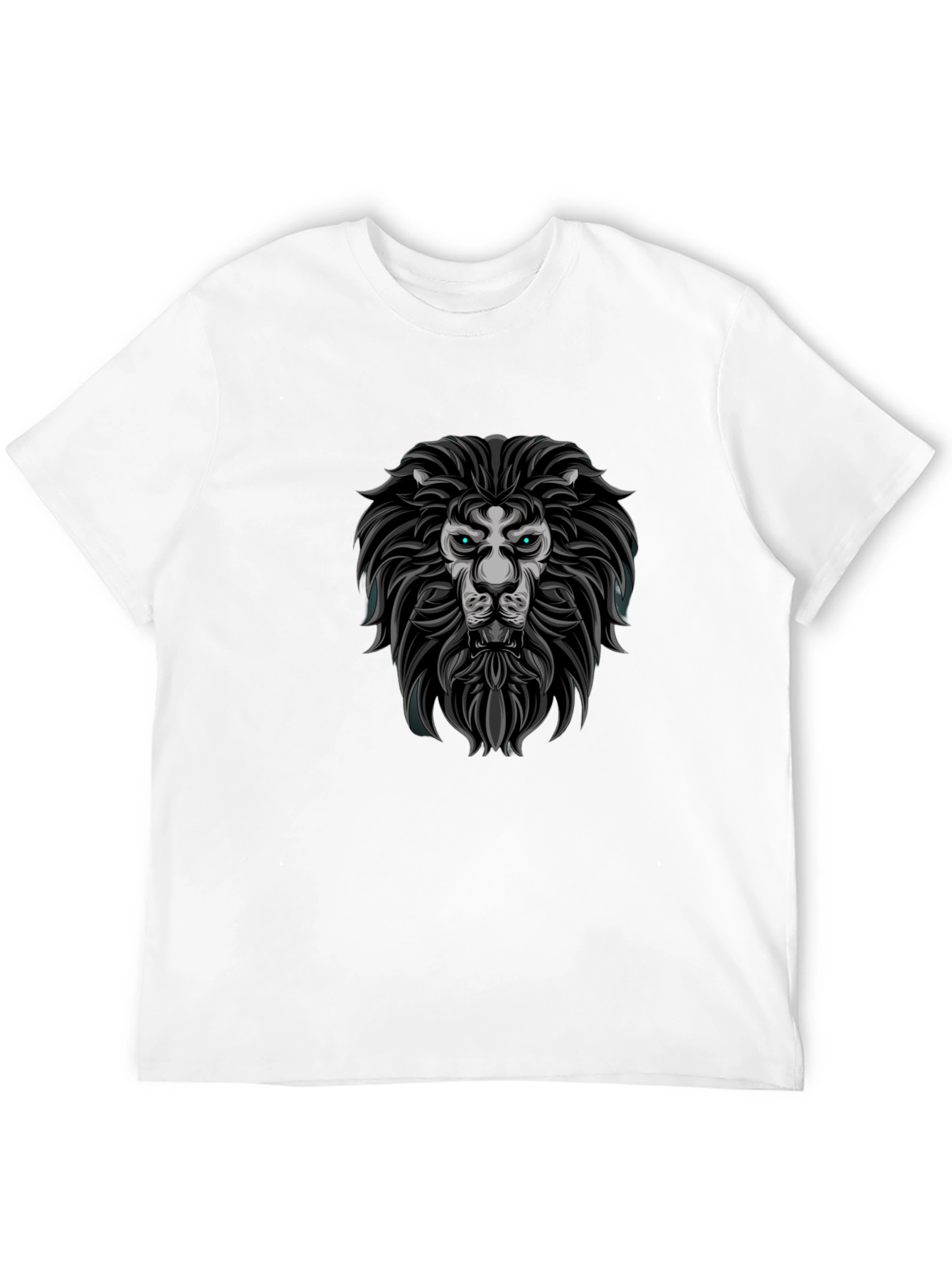 Lion Graphic Print Crew Neck T-Shirt
