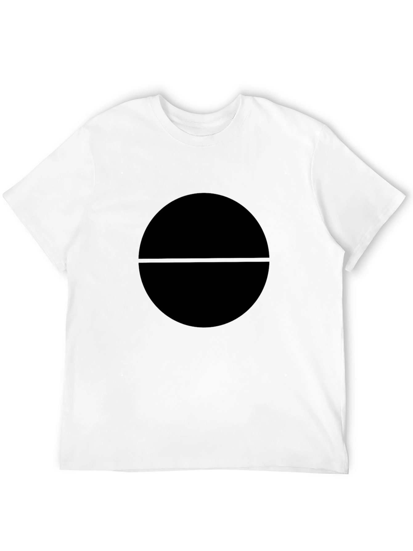 Minimalist Black Circle Graphic T-Shirt
