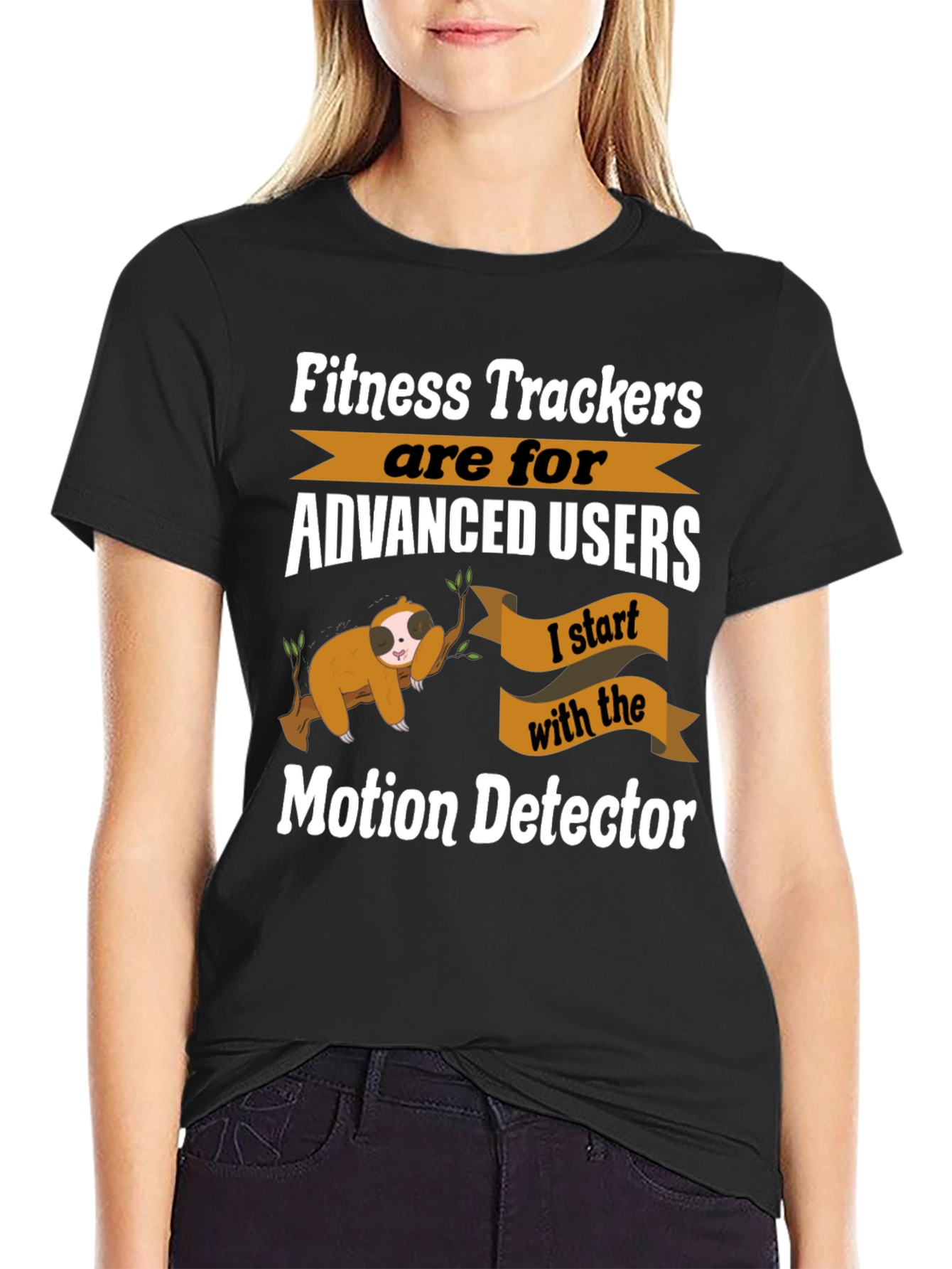 Funny Sloth Fitness Tracker T-Shirt