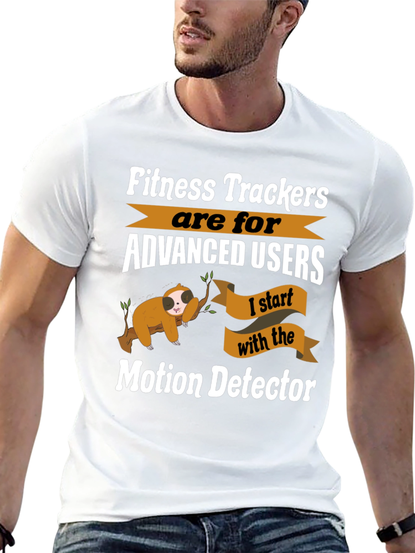 Funny Sloth Fitness Tracker T-Shirt
