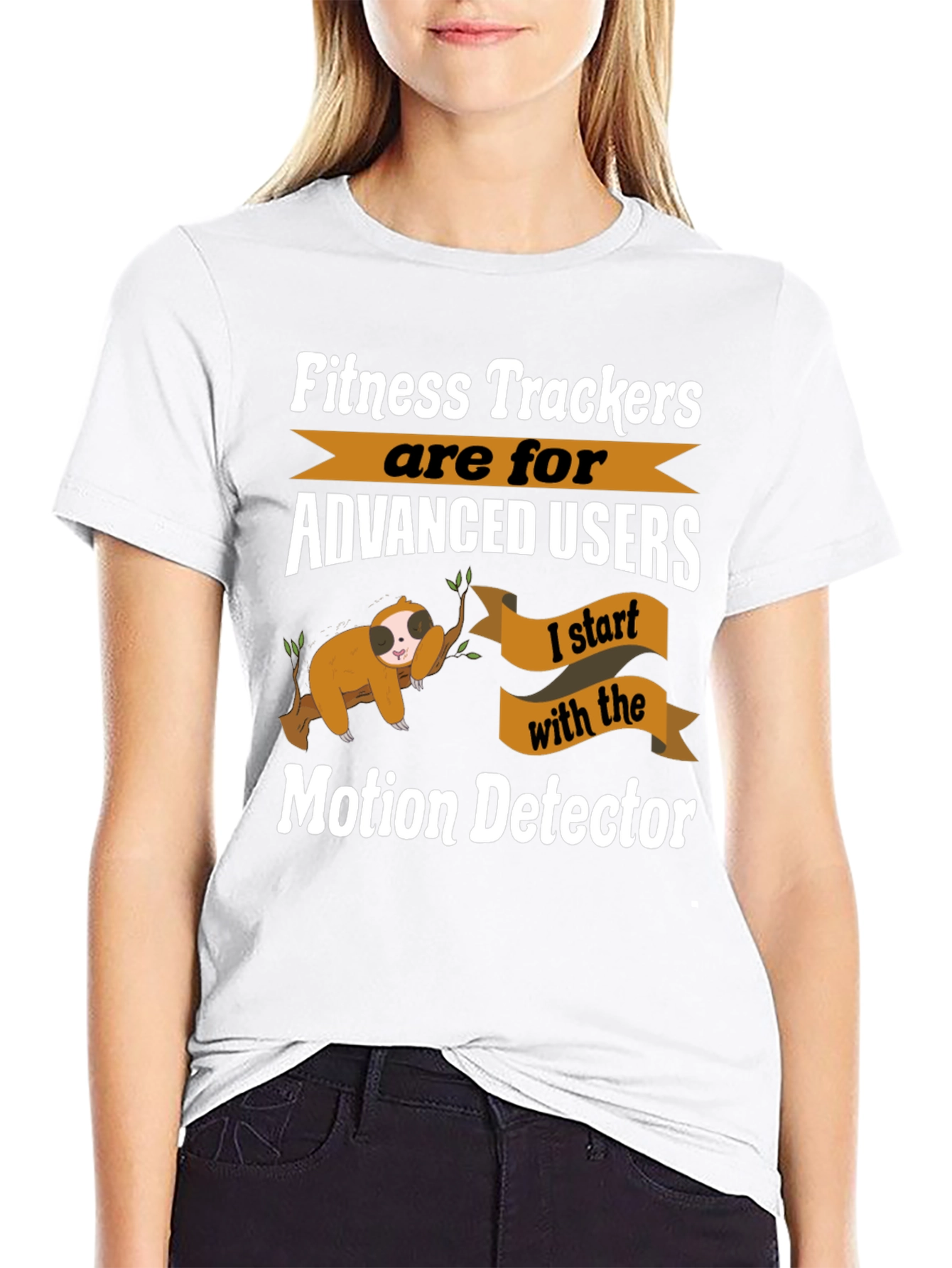 Funny Sloth Fitness Tracker T-Shirt