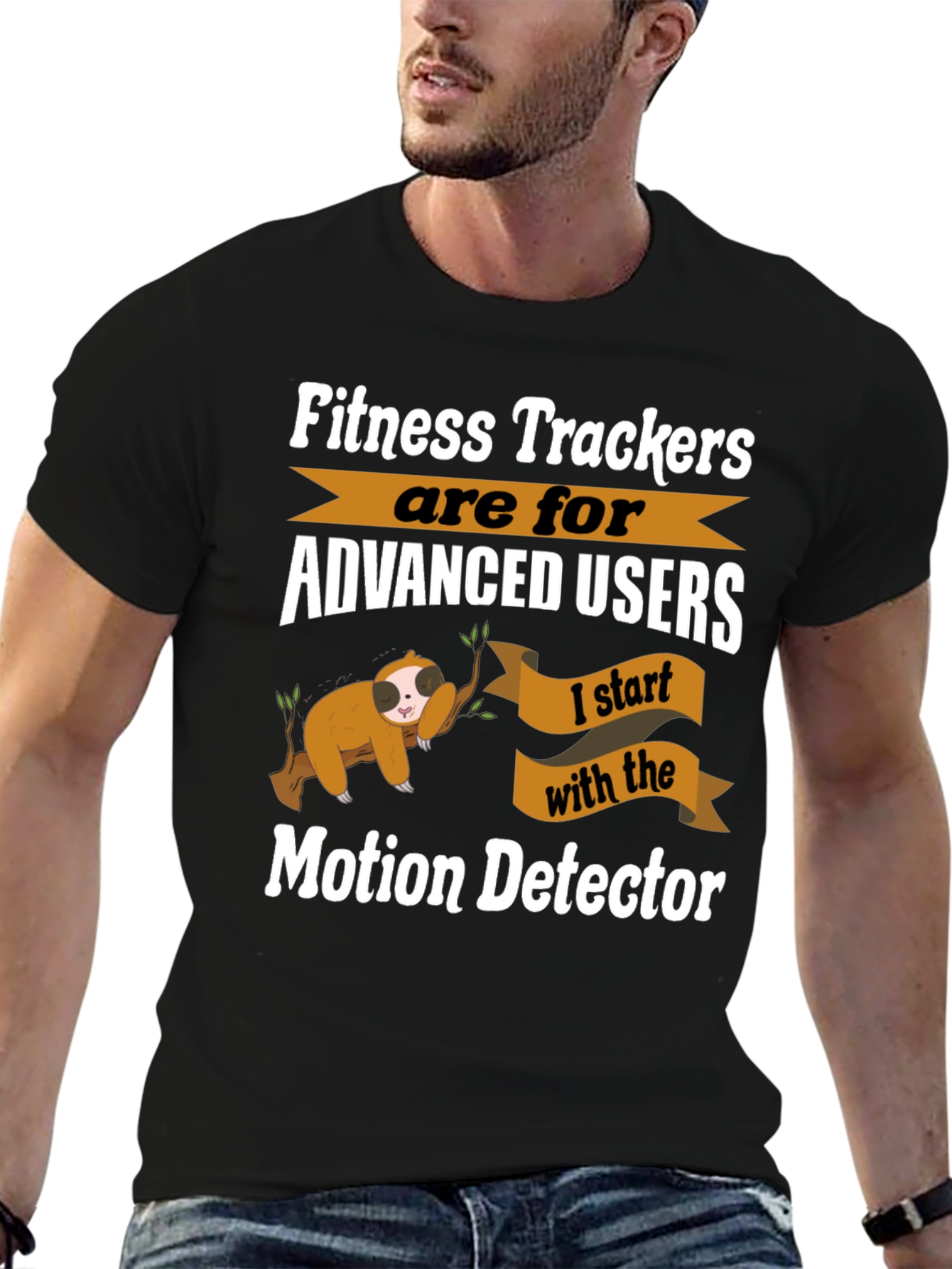Funny Sloth Fitness Tracker T-Shirt