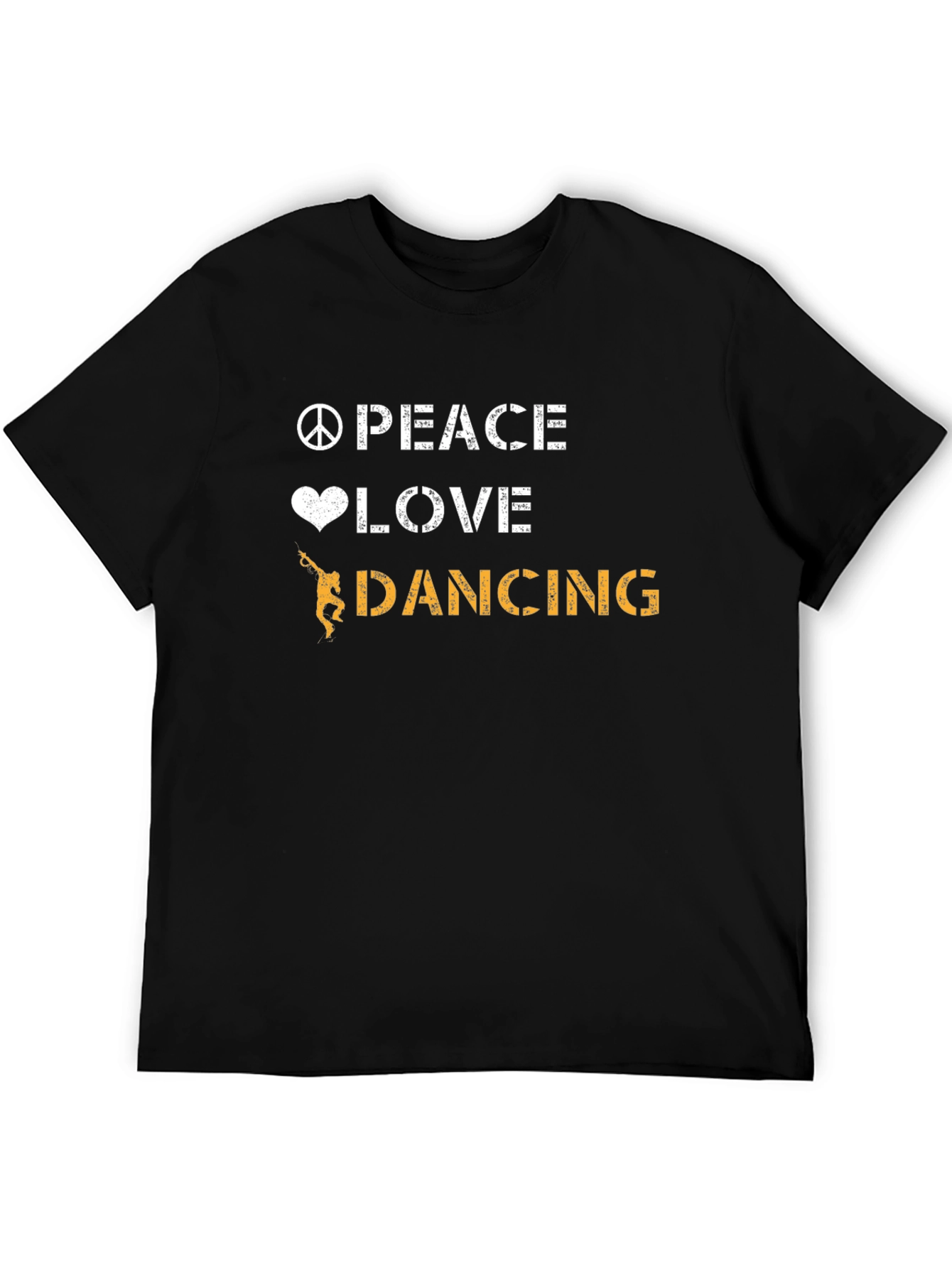 Peace Love Dancing Graphic Tee - Cool Dancer T-Shirt
