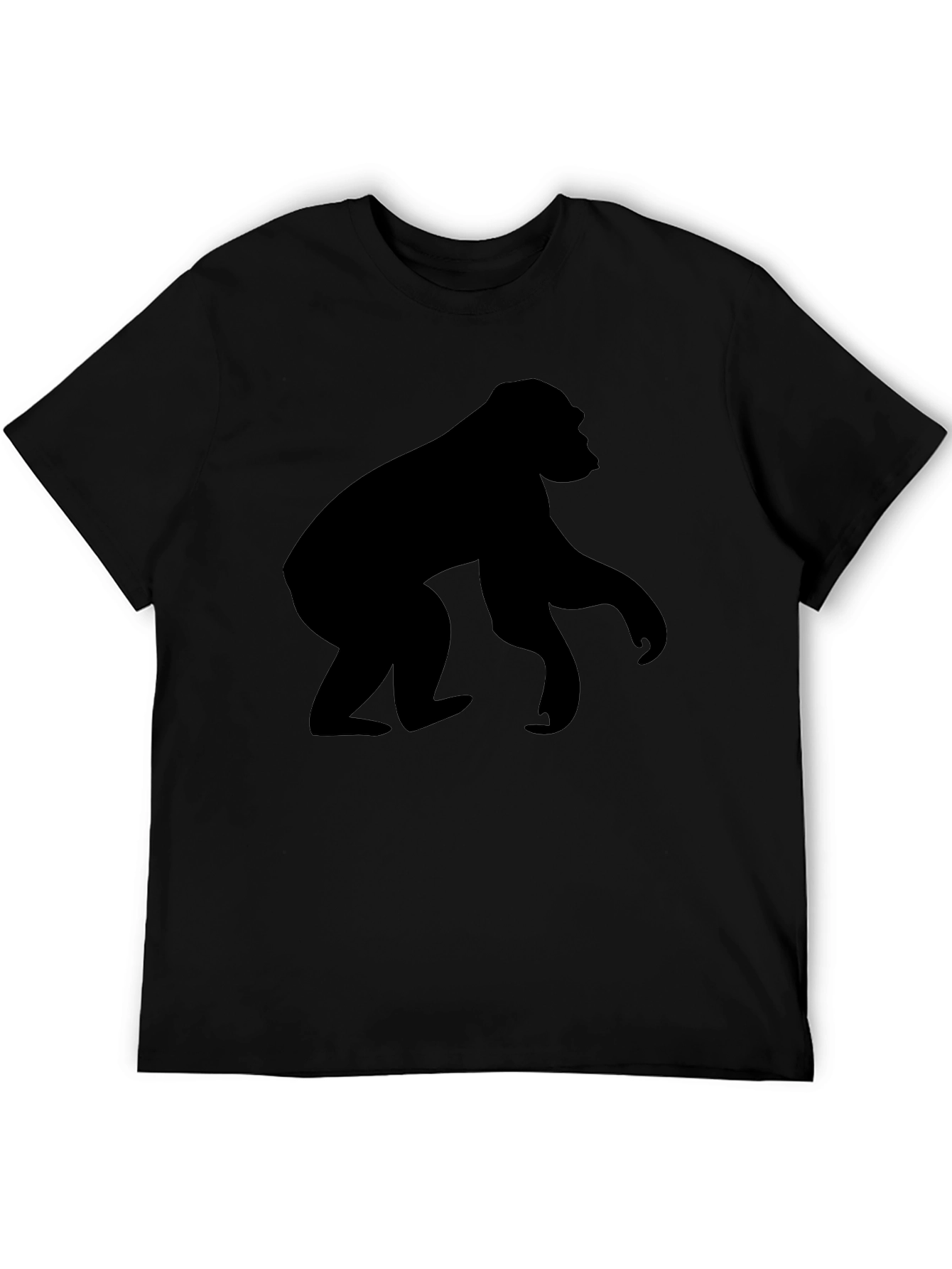 Cool Gorilla Silhouette Black T-Shirt
